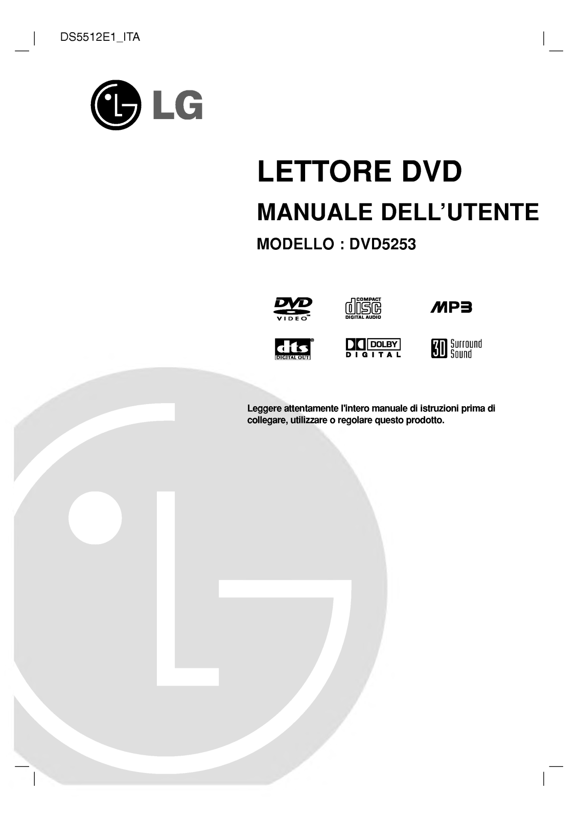 Lg DVD5253 User Manual