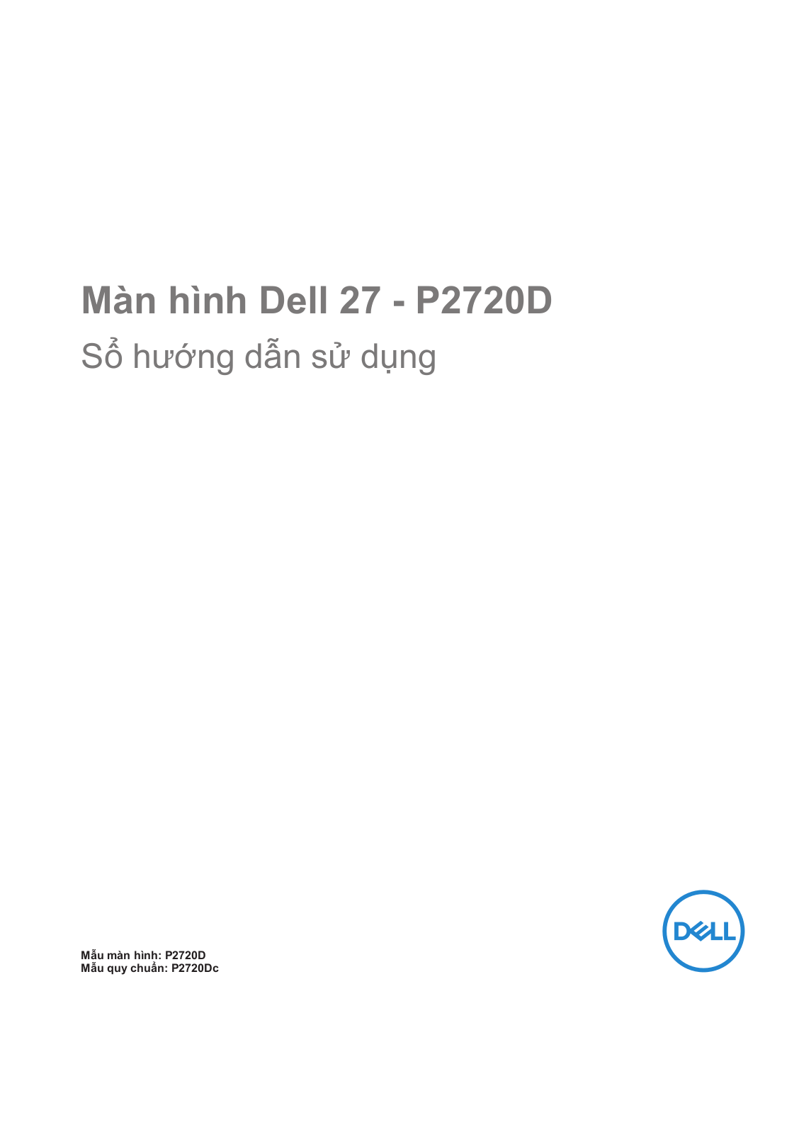 Dell P2720D User Manual