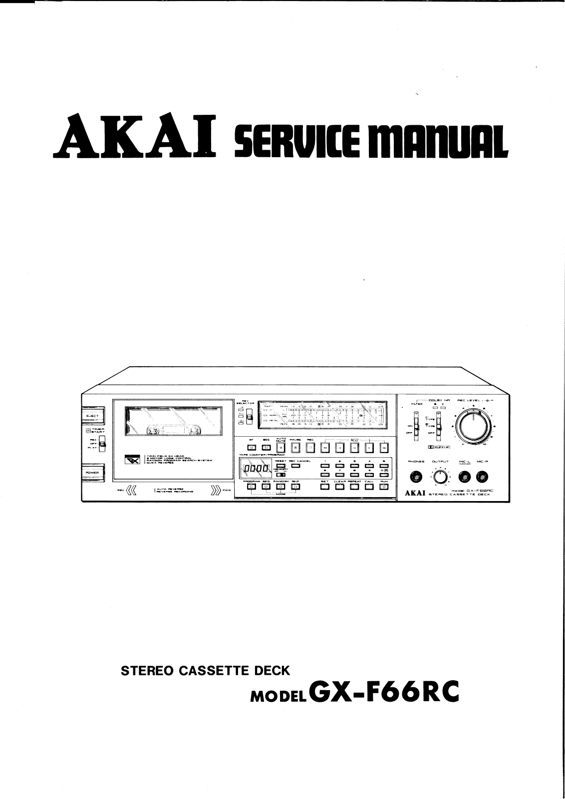 Akai GXF-66-RC Service manual