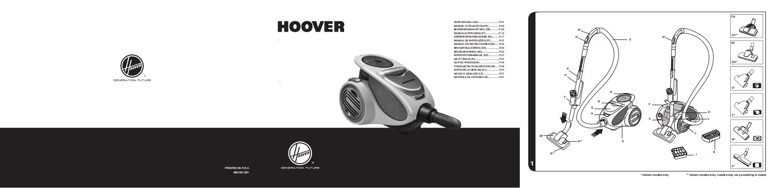 Hoover XP71_XP20011 User Manual