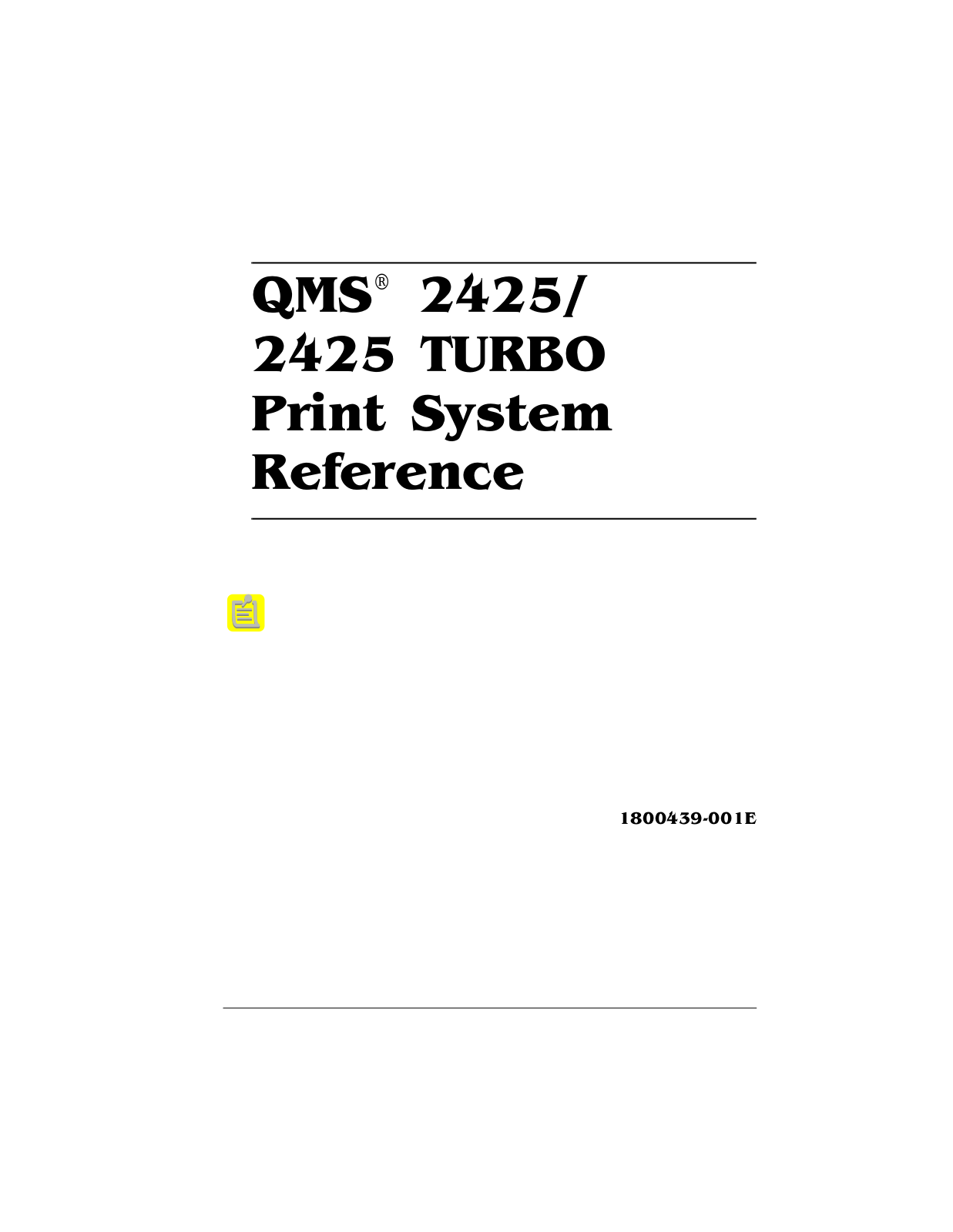 KONICA MINOLTA QMS 2425 Turbo Reference Guide