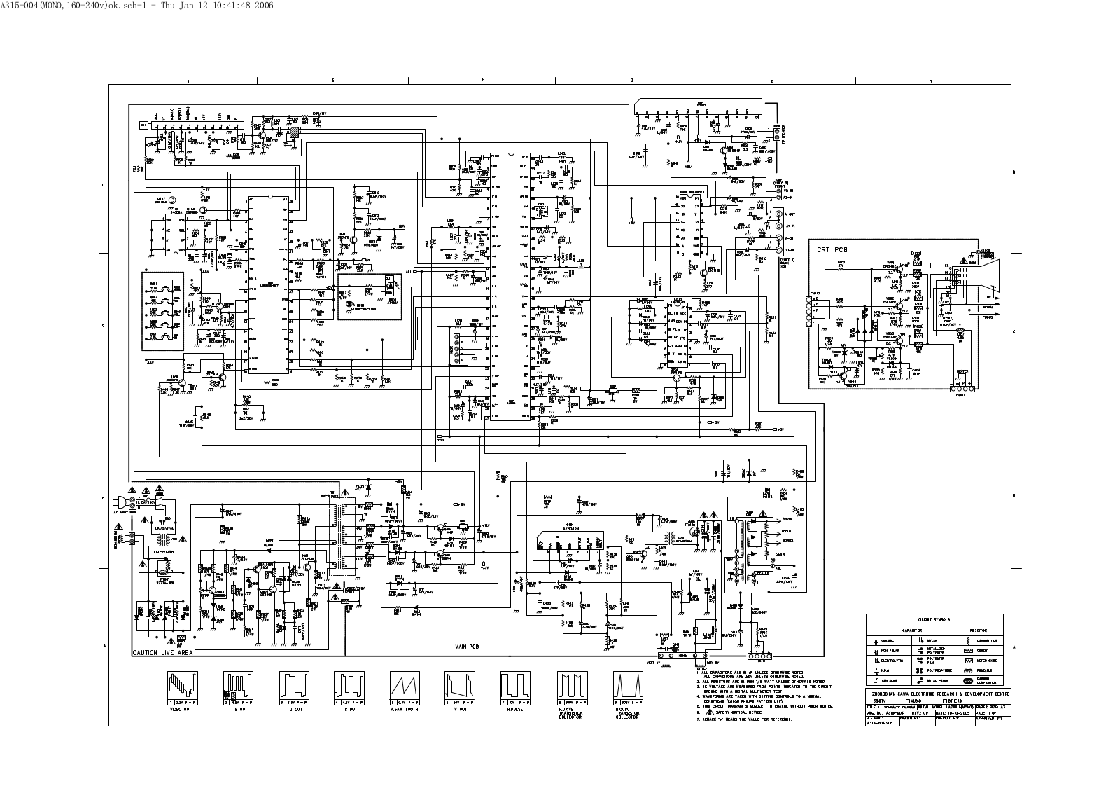 Erisson 21F5, 1401 Schematic