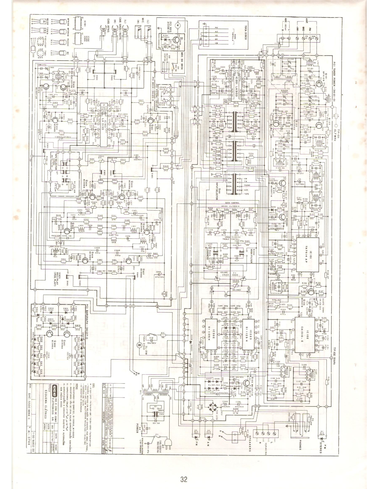 CCE SHC-5500 Serie D Schematic