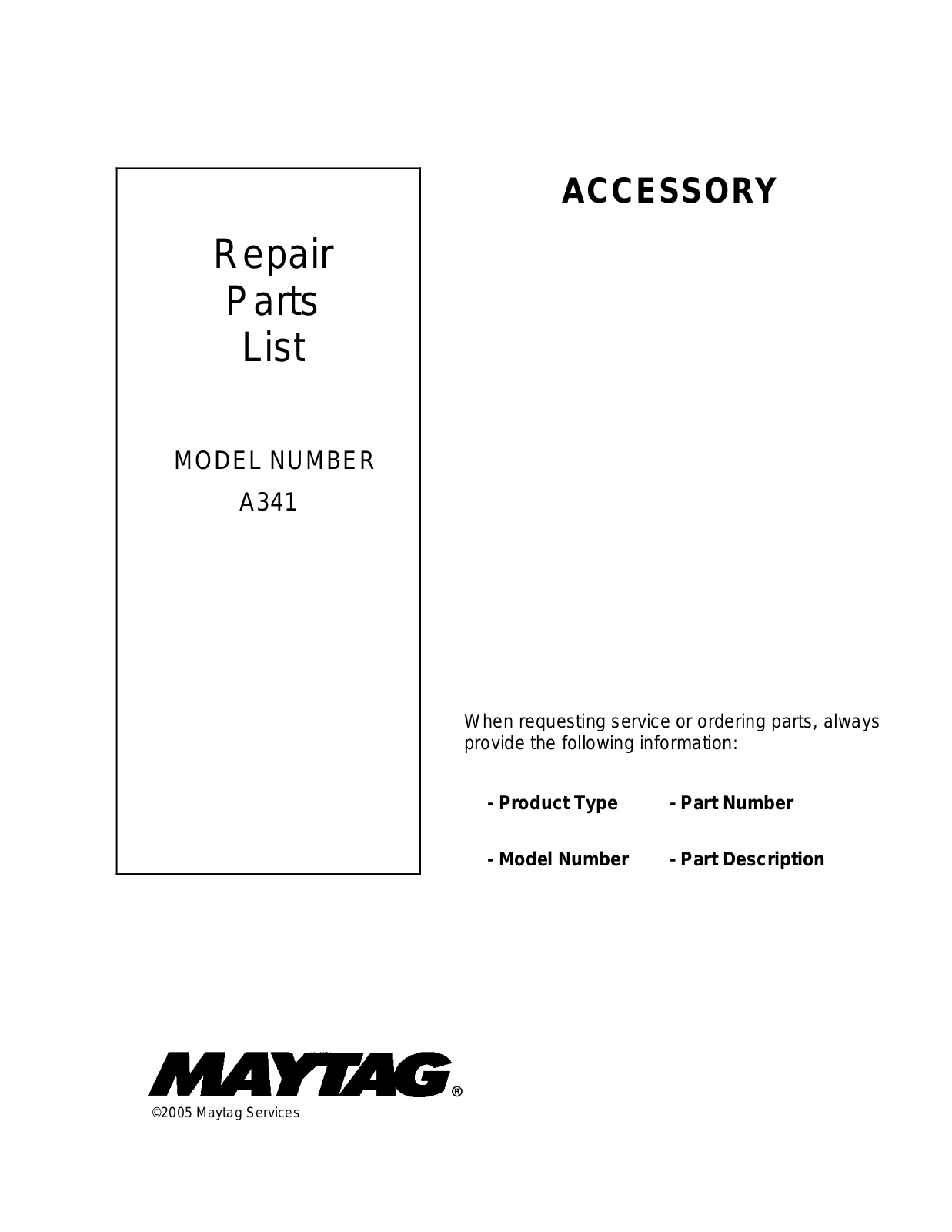 Whirlpool A341 User Manual