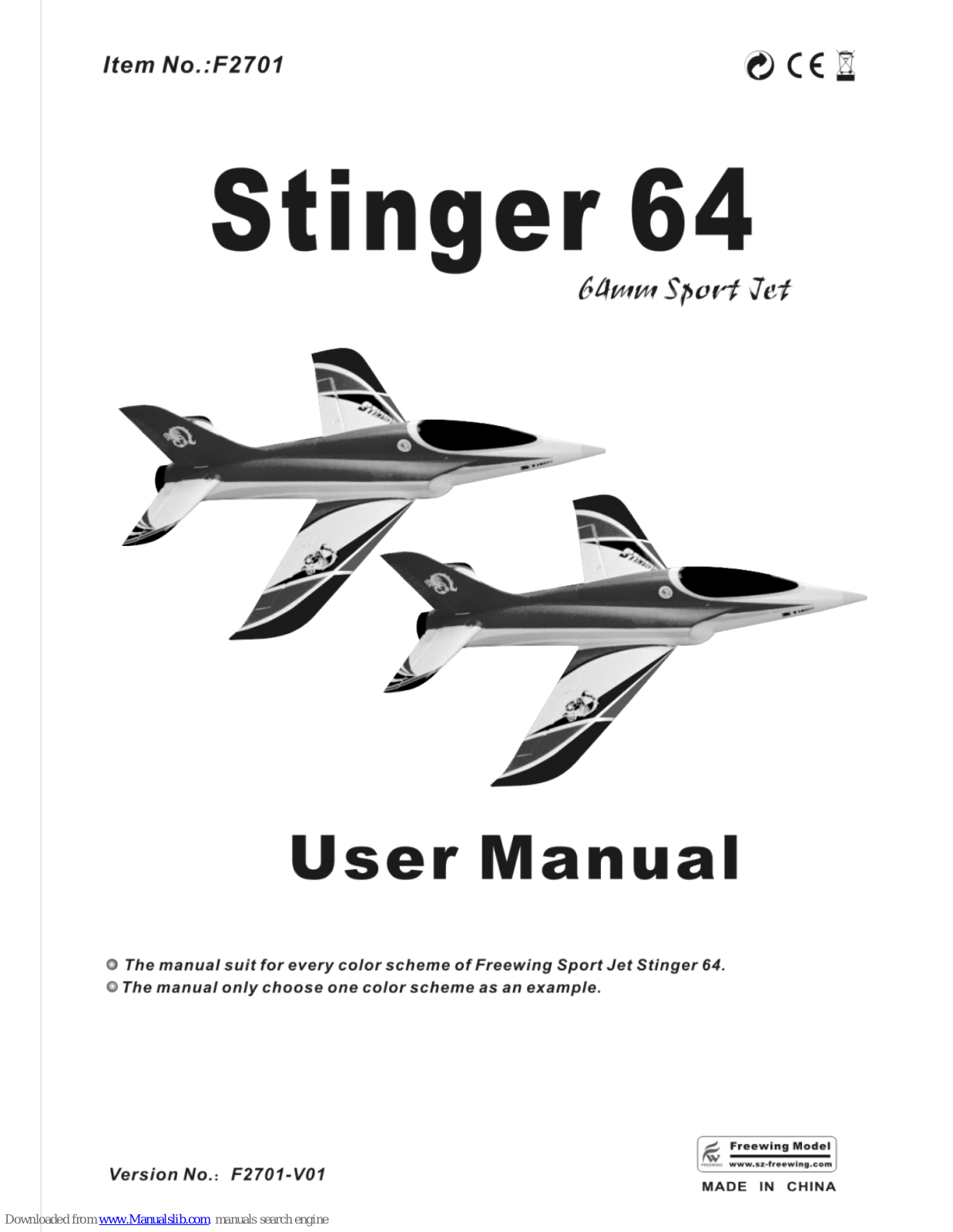 Freewing Stinger 64 User Manual