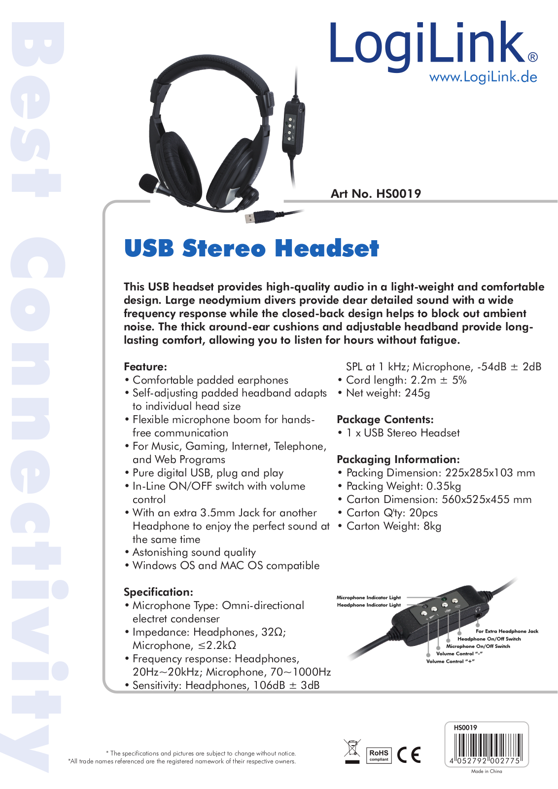 LogiLink HS0019 User Manual - ManualMachine.com
