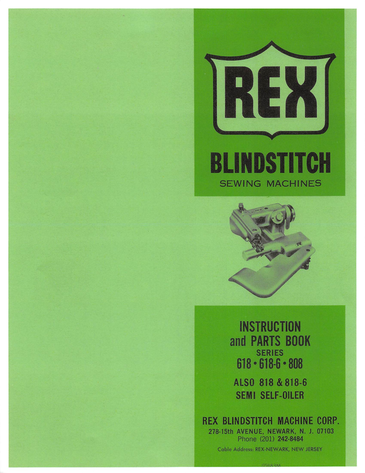 Rex Blindstitch 618, 618-6, 808, 818, 818-6 Manual