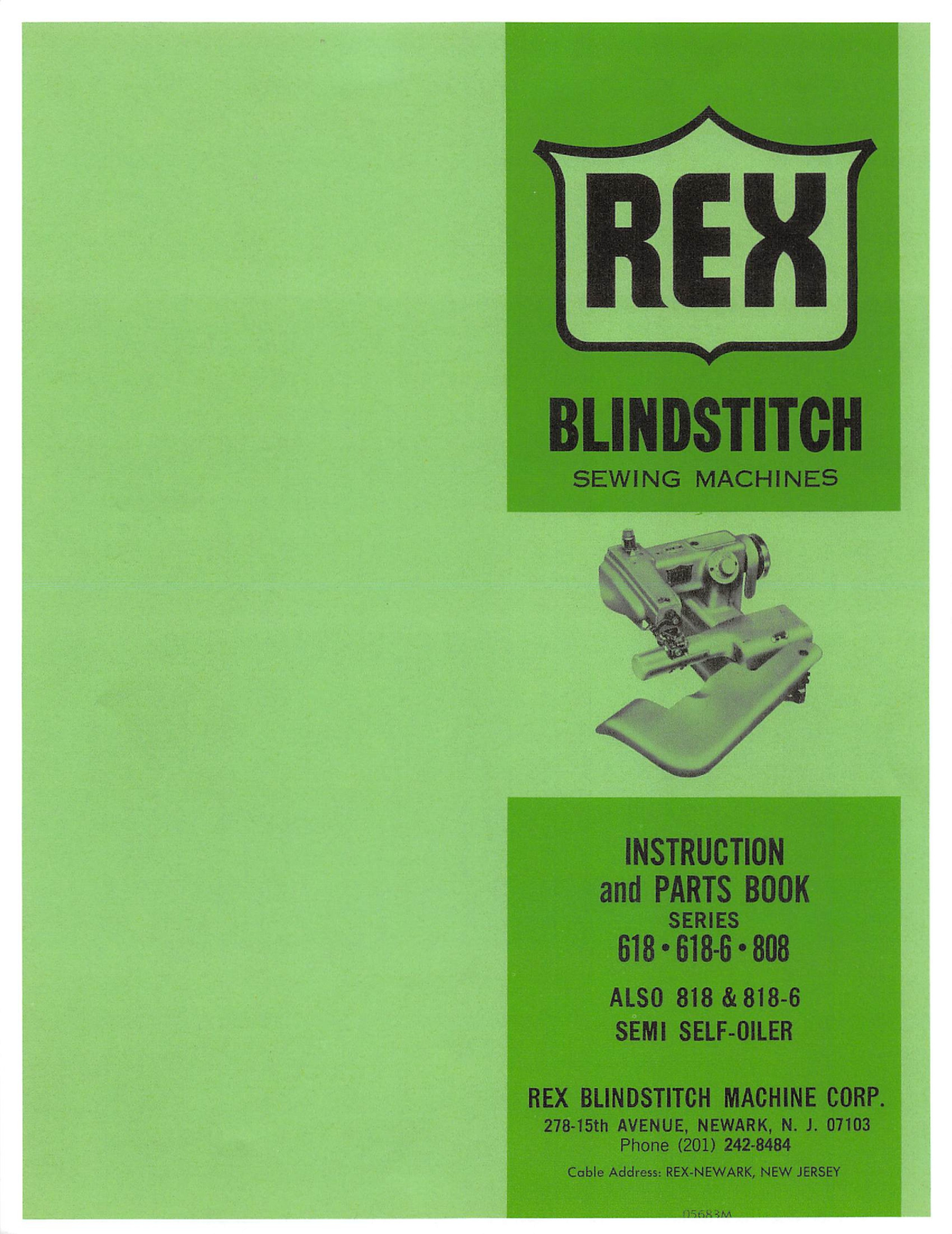 Rex Blindstitch 618, 618-6, 808, 818, 818-6 User Manual