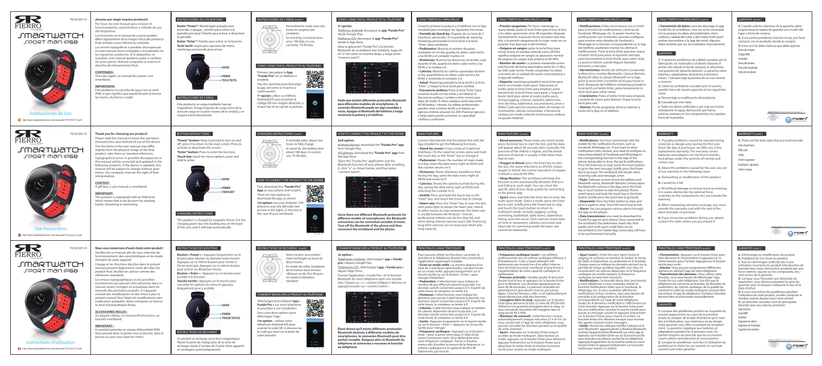 imperii electronics SmartWatch Sport Man IP68 Instruction Manual