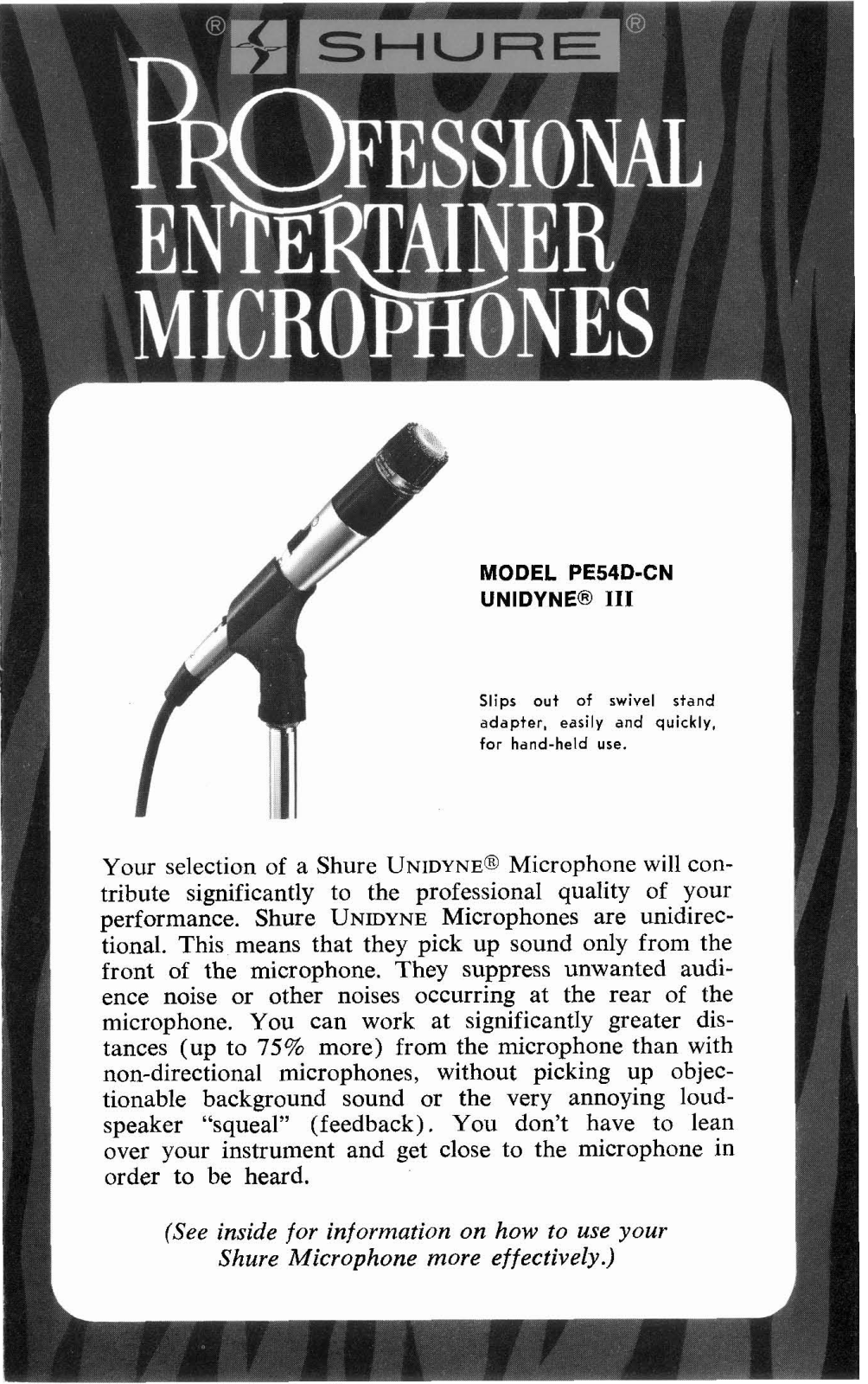 Shure PE54D-CN User Guide - ManualMachine.com