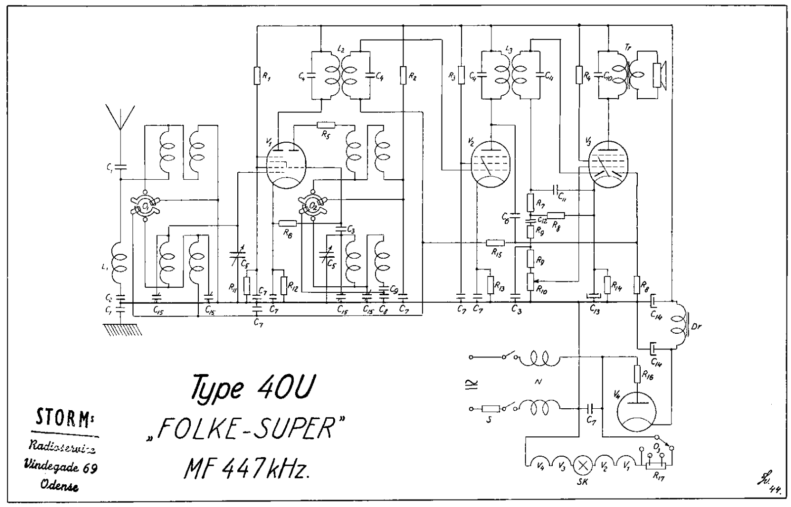 Arako Folke Super 40U Schematic