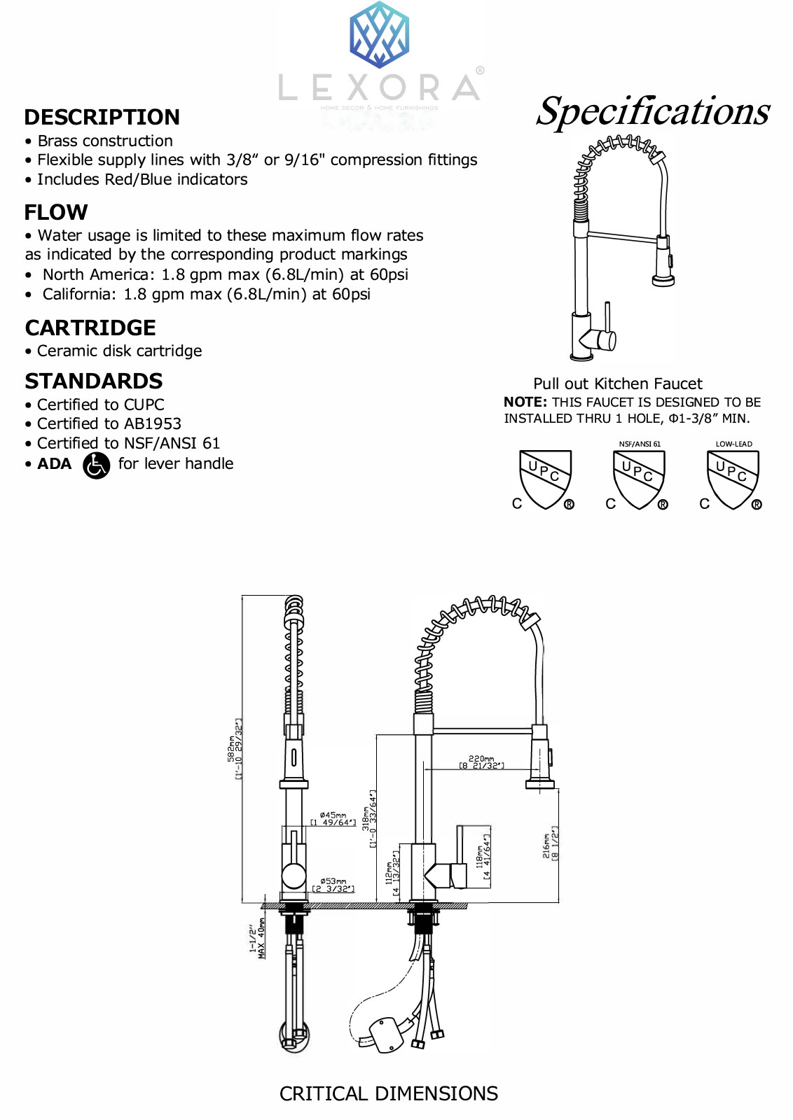 Lexora LKFS6011BN, LKFS6011CH Specifications - ManualMachine.com