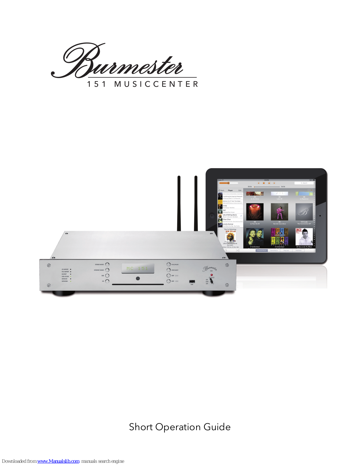 Burmester 151 Musiccenter, 151 Short Operating Instructions - ManualMachine.com