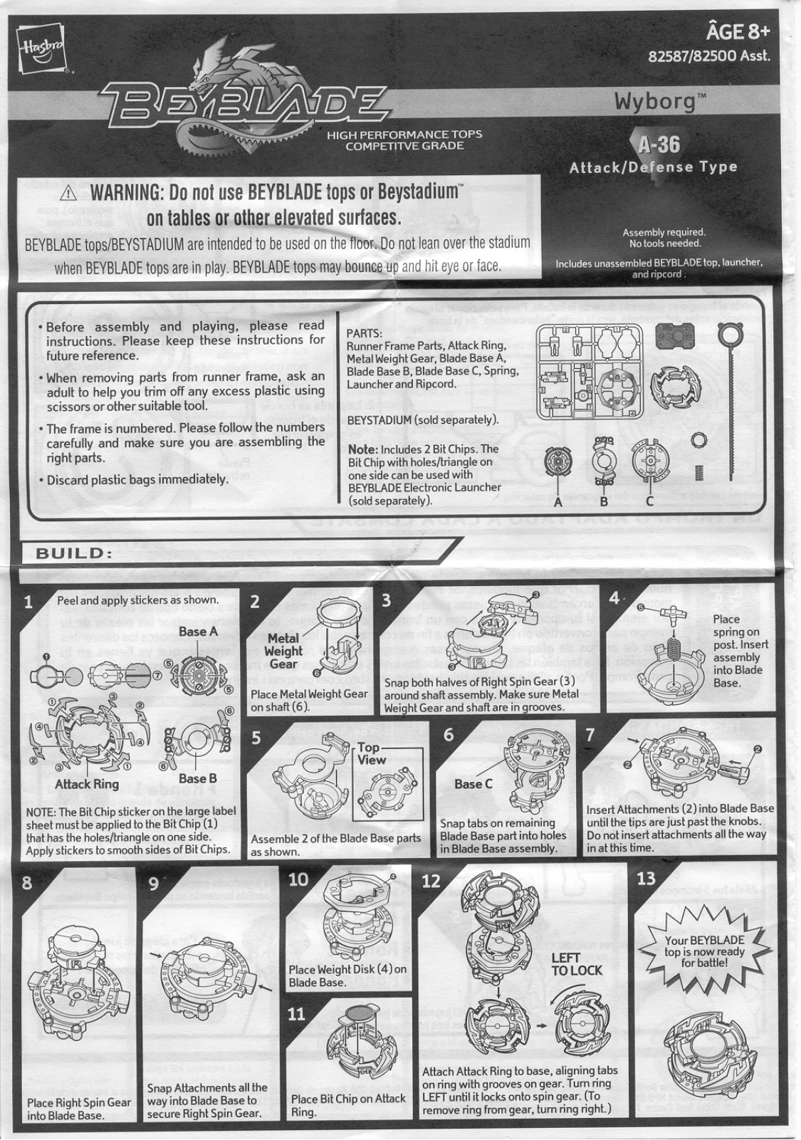 HASBRO Beyblade Wyborg User Manual