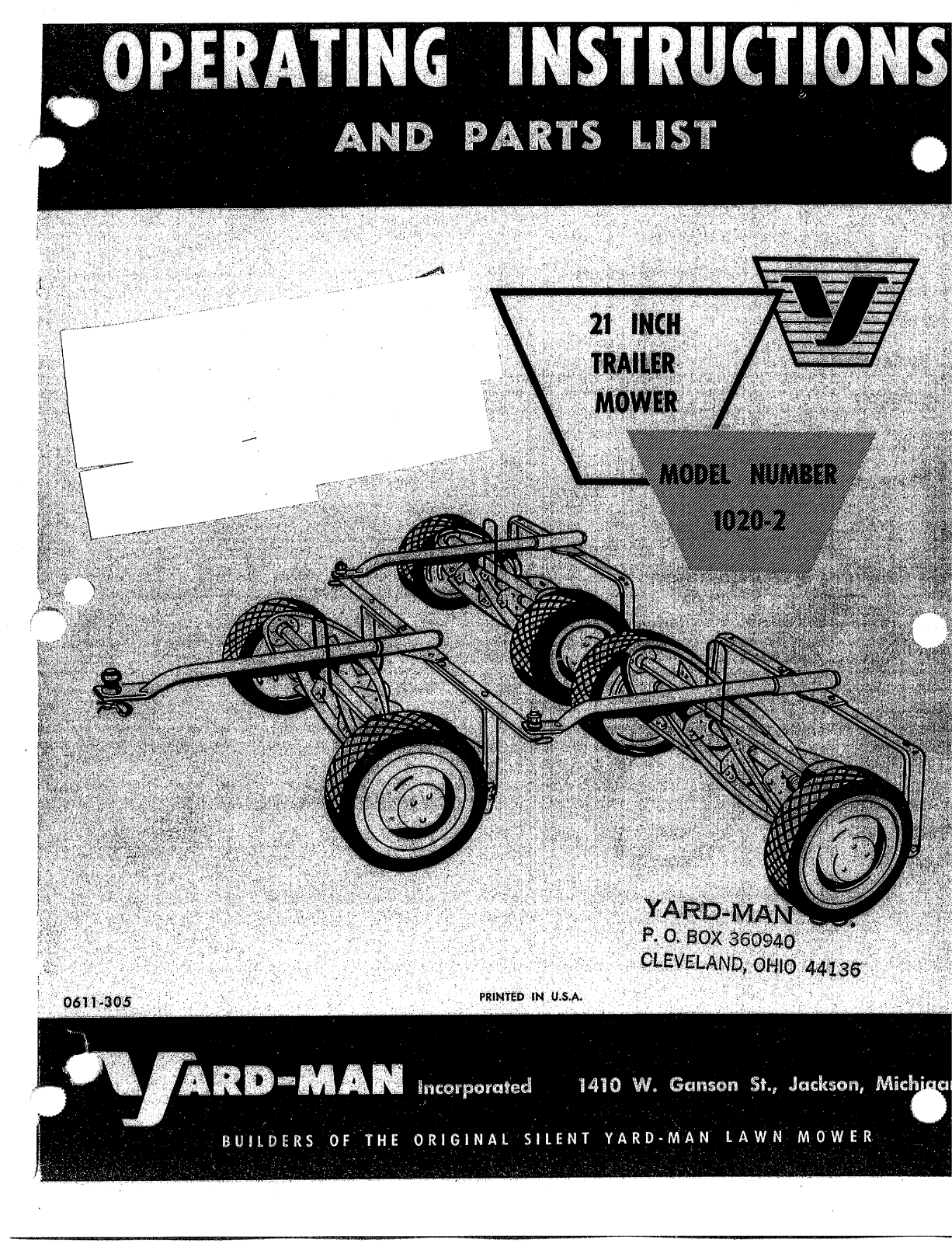 Yard-Man 1020-2 User Manual