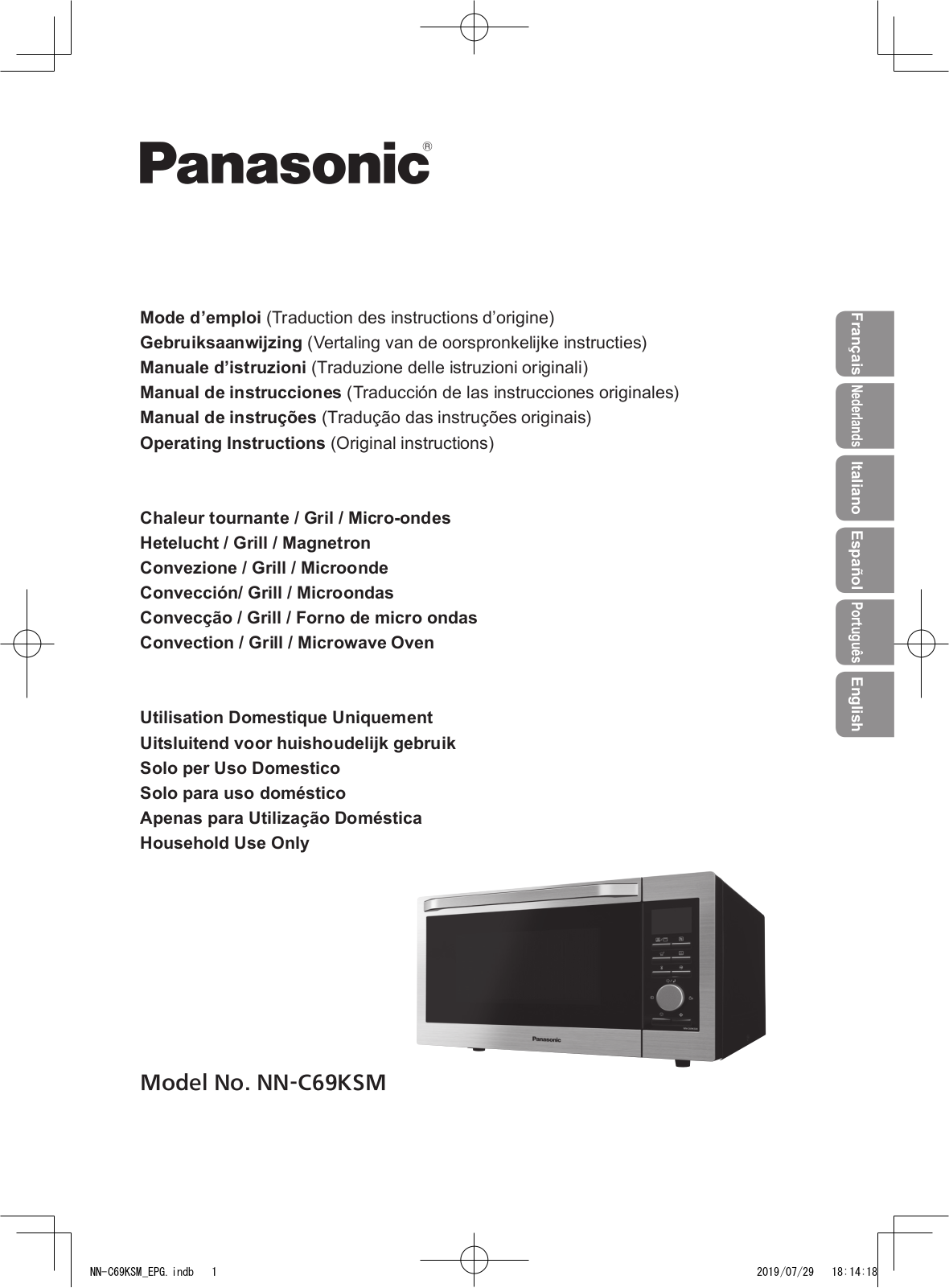 Panasonic NN-C69KSM User Manual