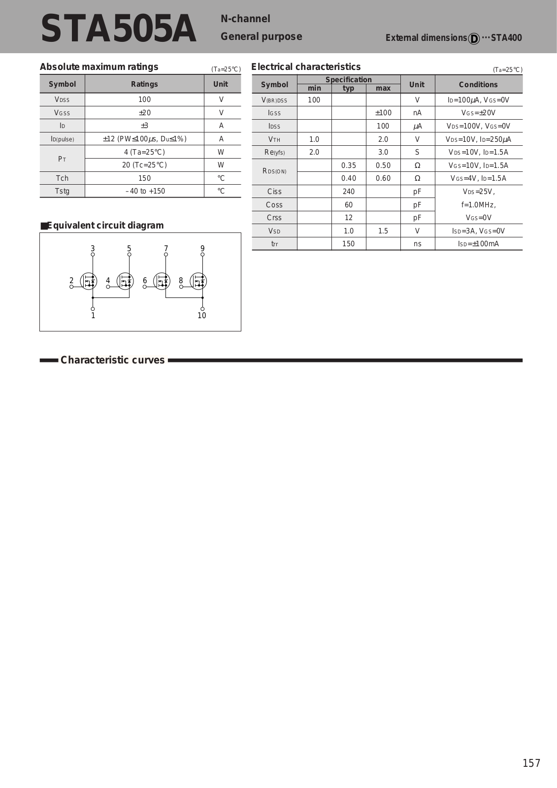 Sanken Electric Co STA505A Datasheet