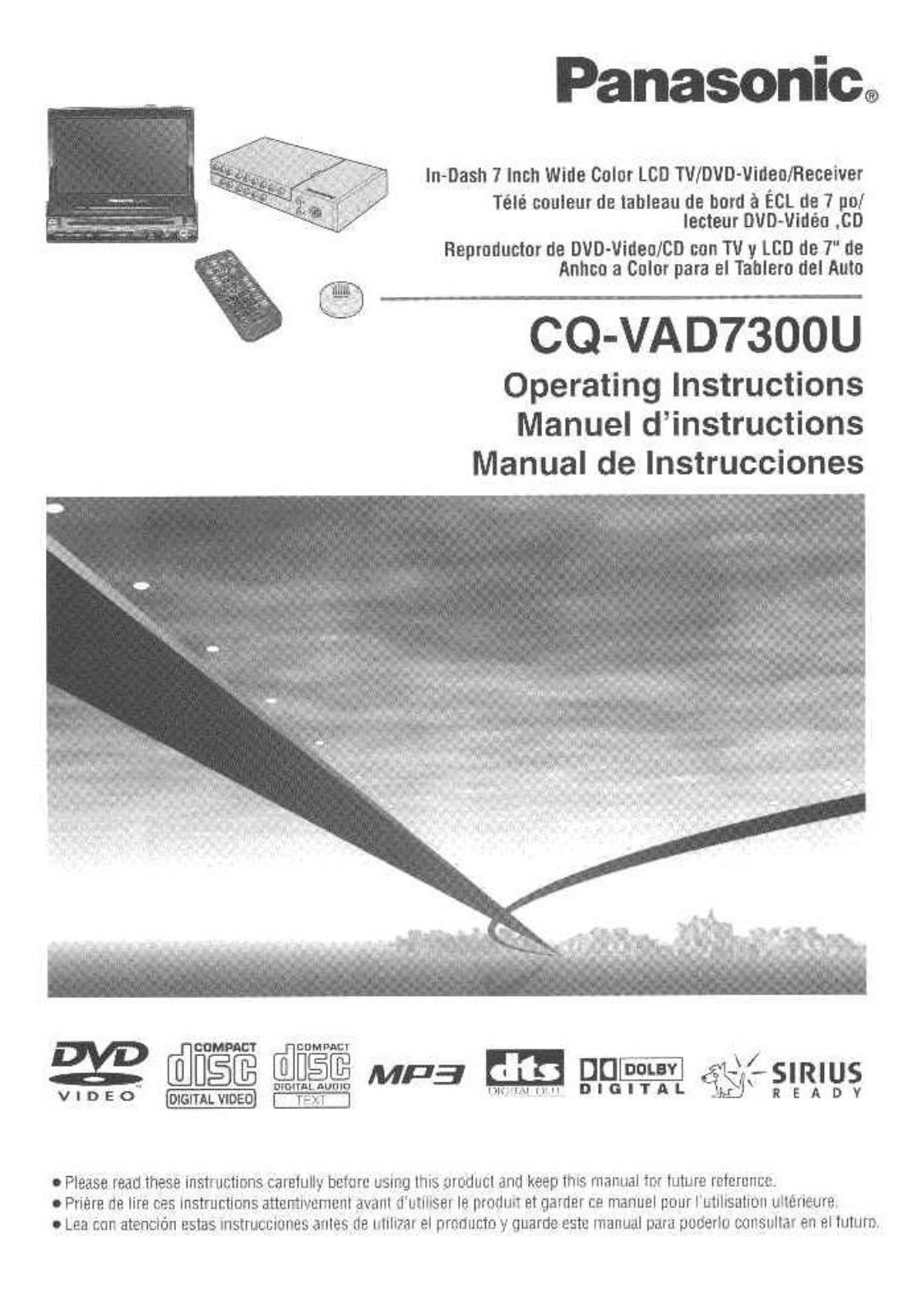 Panasonic cq-vad7300u Operation Manual