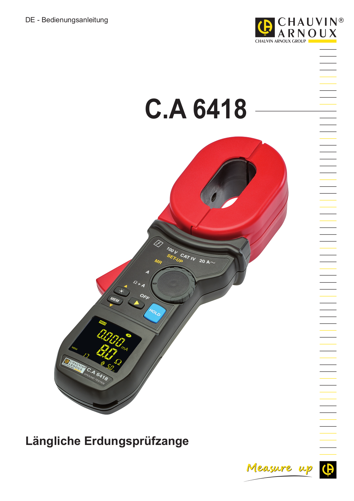 Chauvin Arnoux C.A 6418 User’s manual