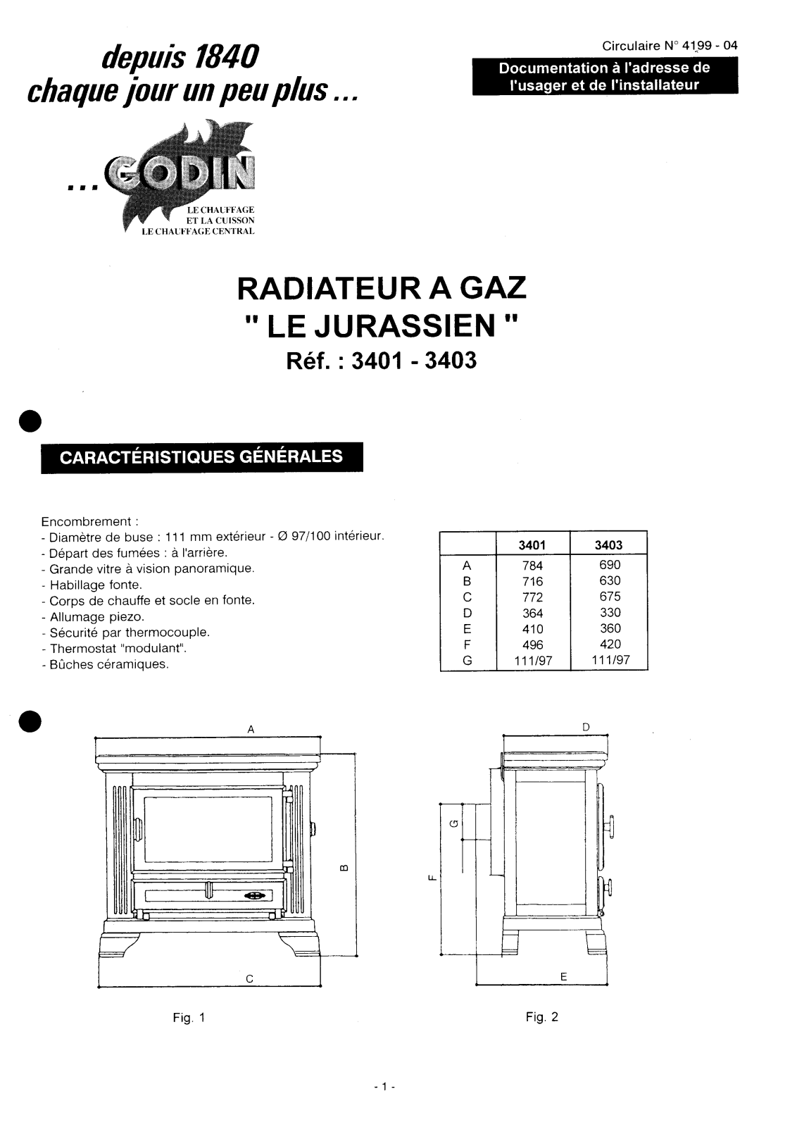 GODIN 3401, 3403 User Manual