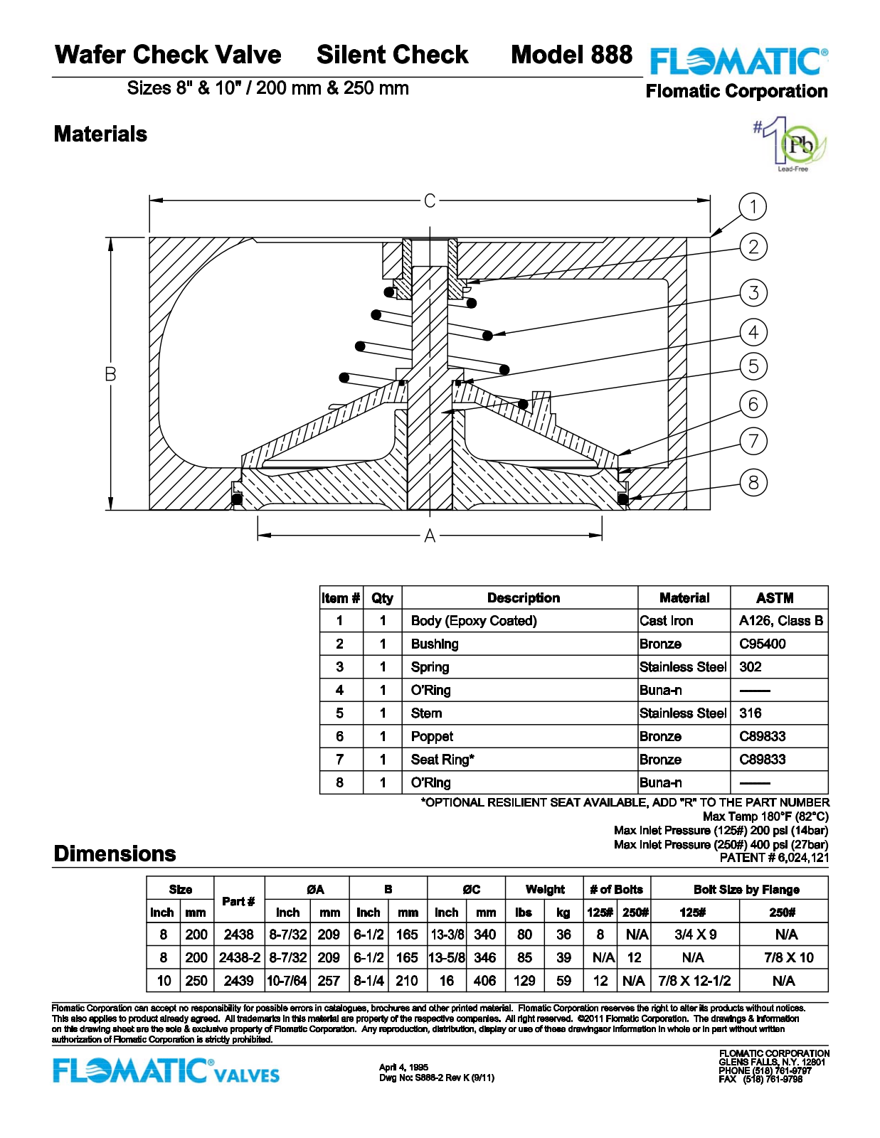 Flomatic 888 Parts List