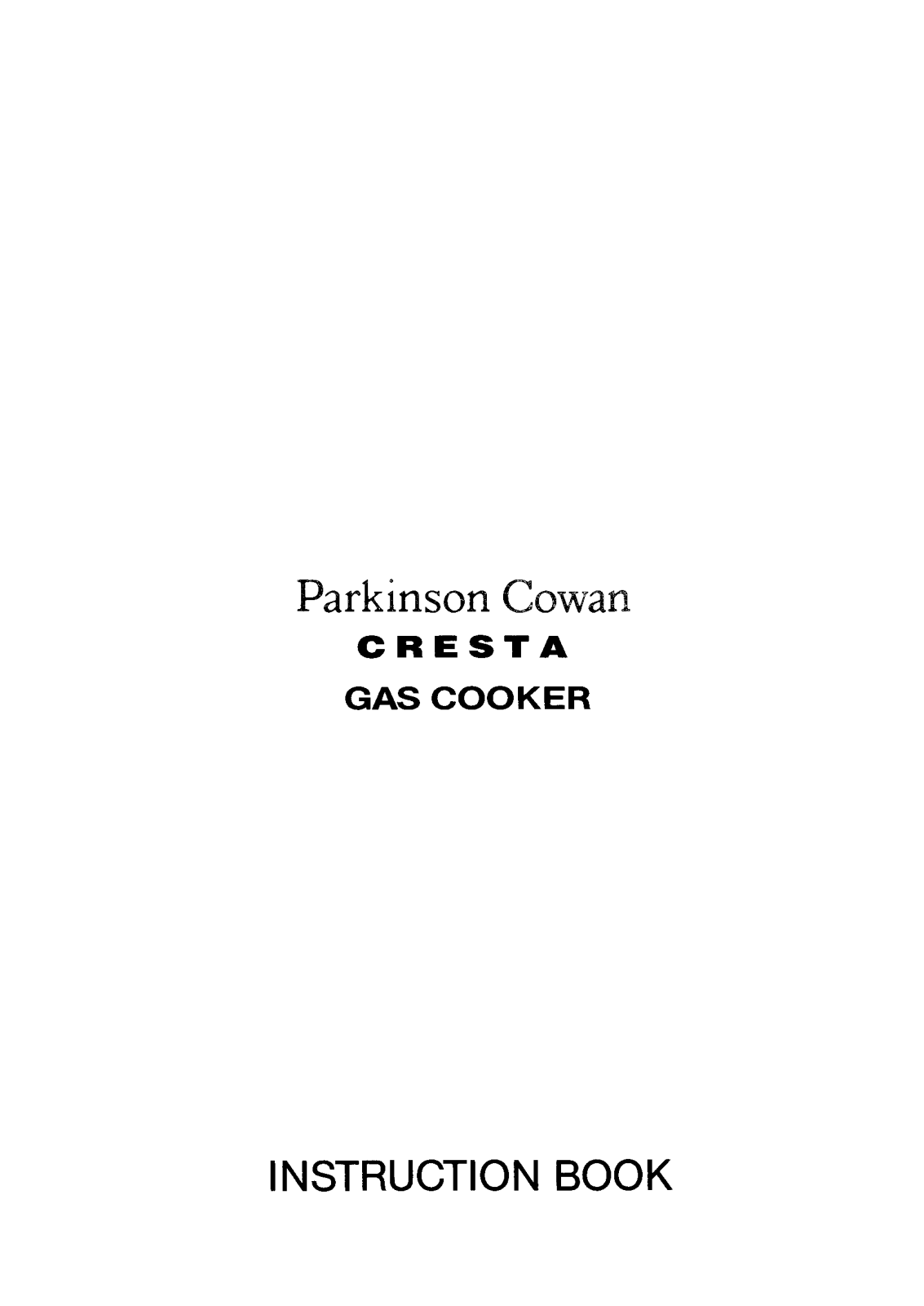 Parkinson cowan Cresta Instruction book