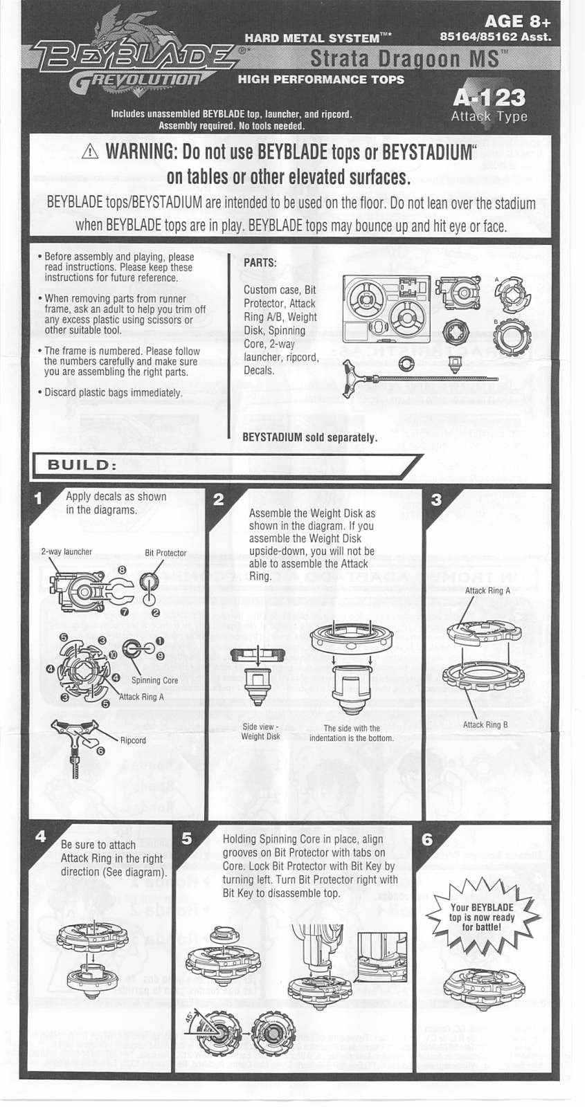 Hasbro 85164, 85162 User Manual