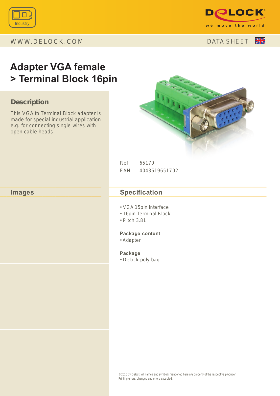 DeLOCK 65170 User Manual