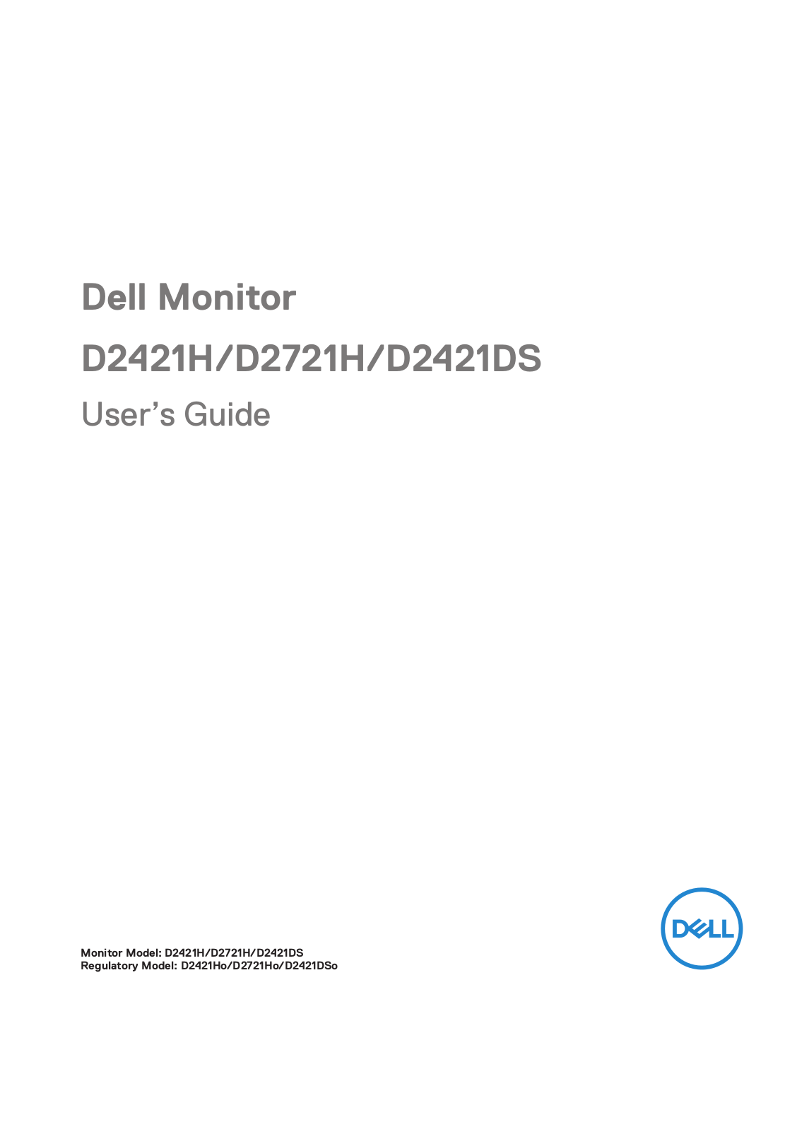 Dell D2721H, D2421DS User Manual