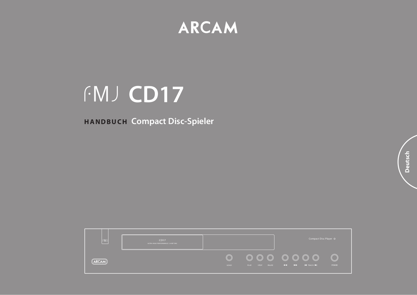 Arcam FMJ CD17 User Manual