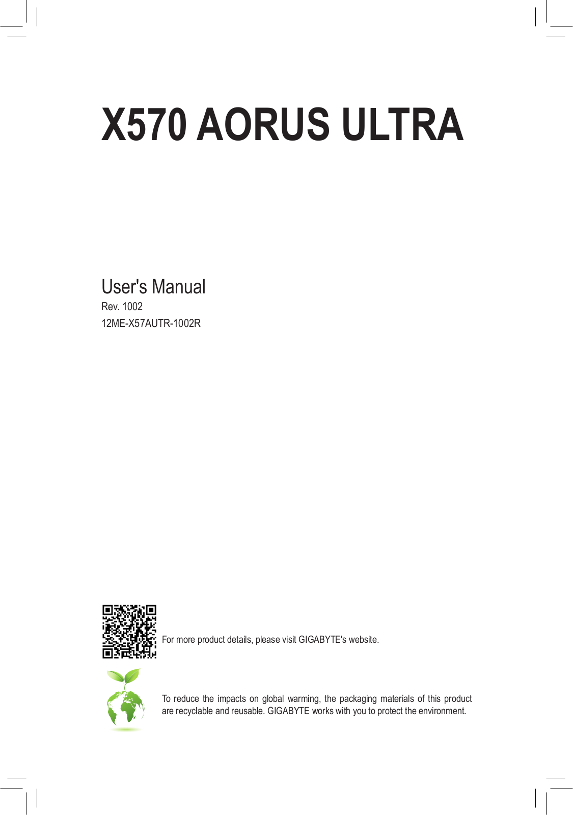 Gigabyte X570 Aorus Ultra User Manual