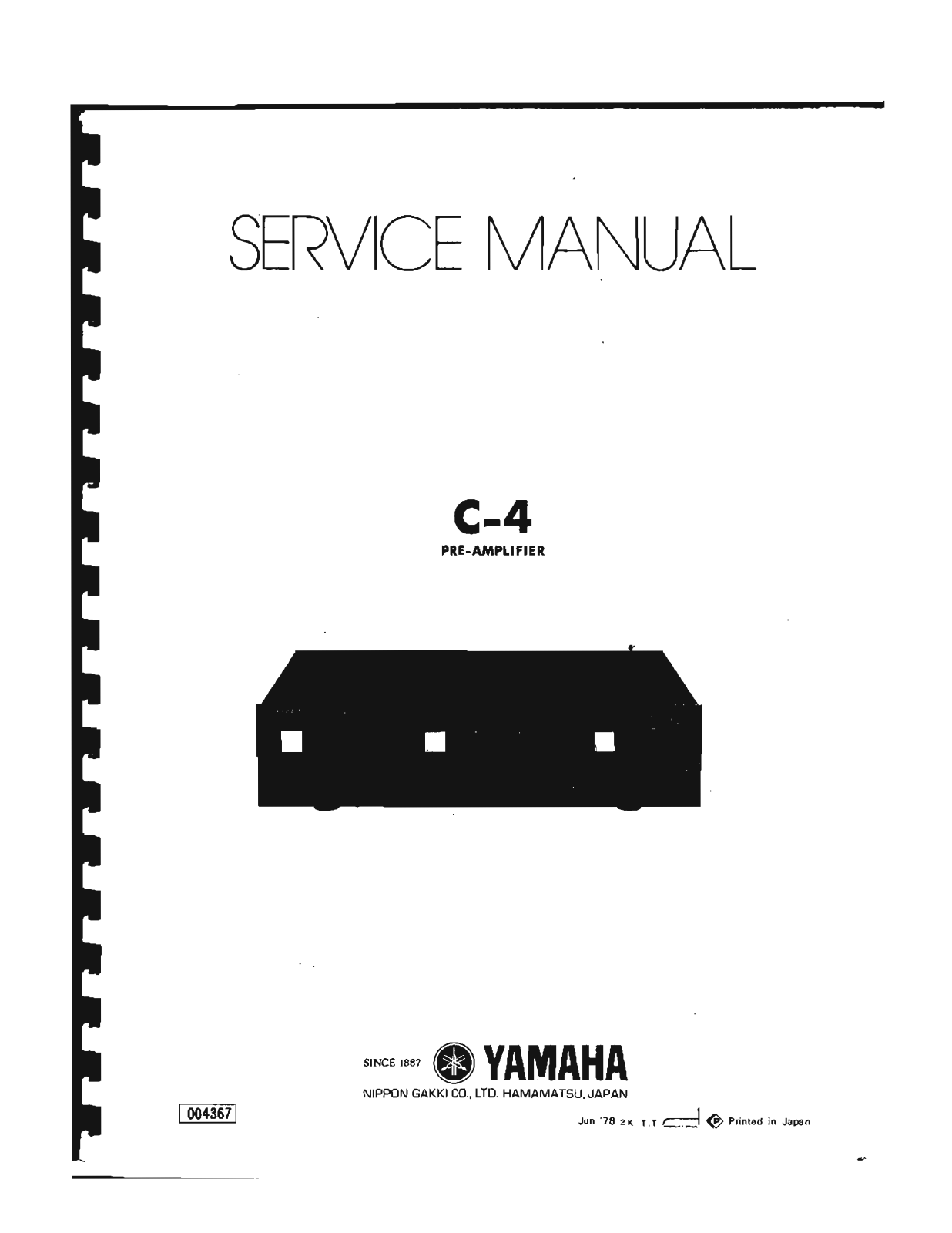 Yamaha C-4 Service Manual