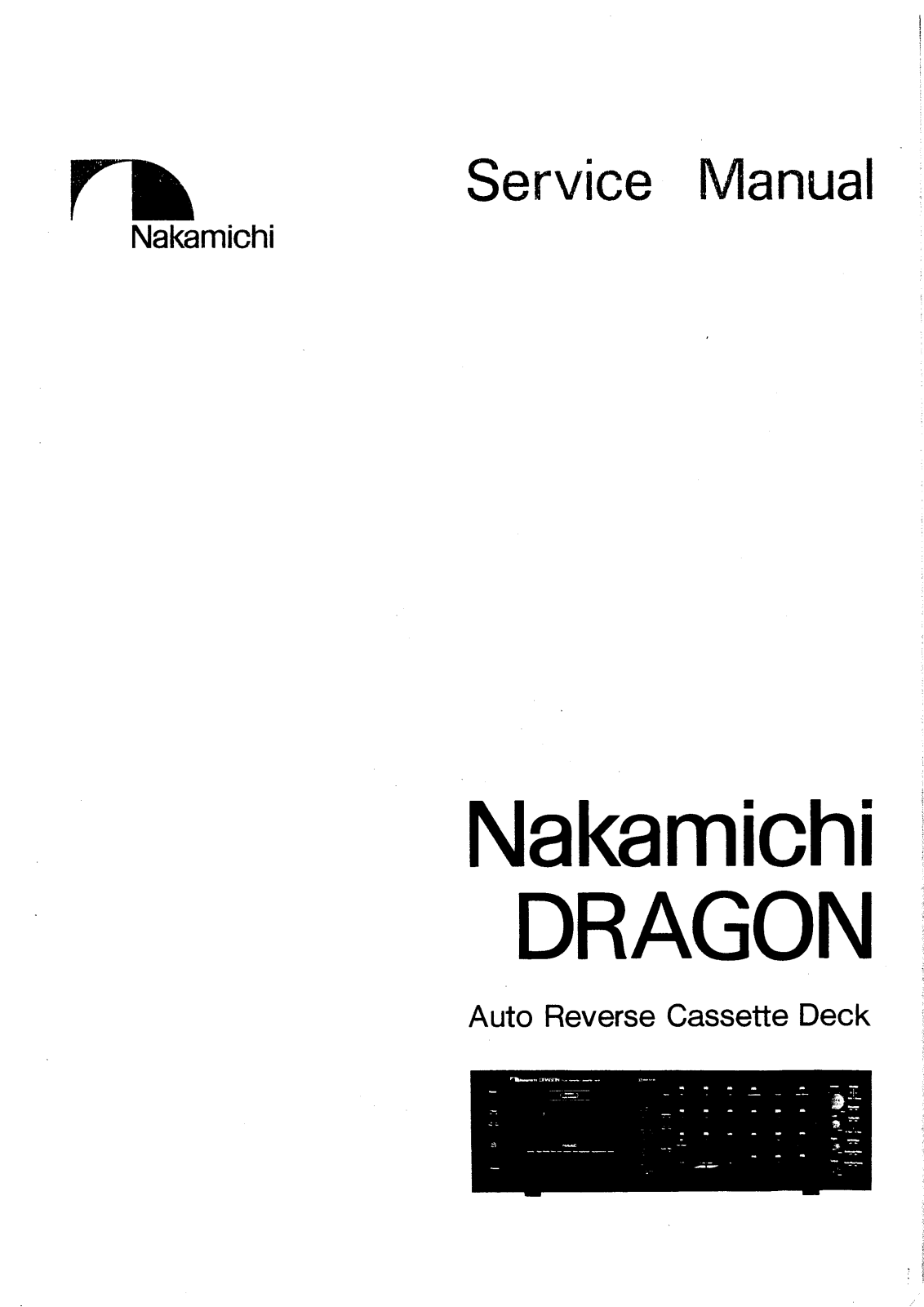 Nakamichi Dragon Service Manual