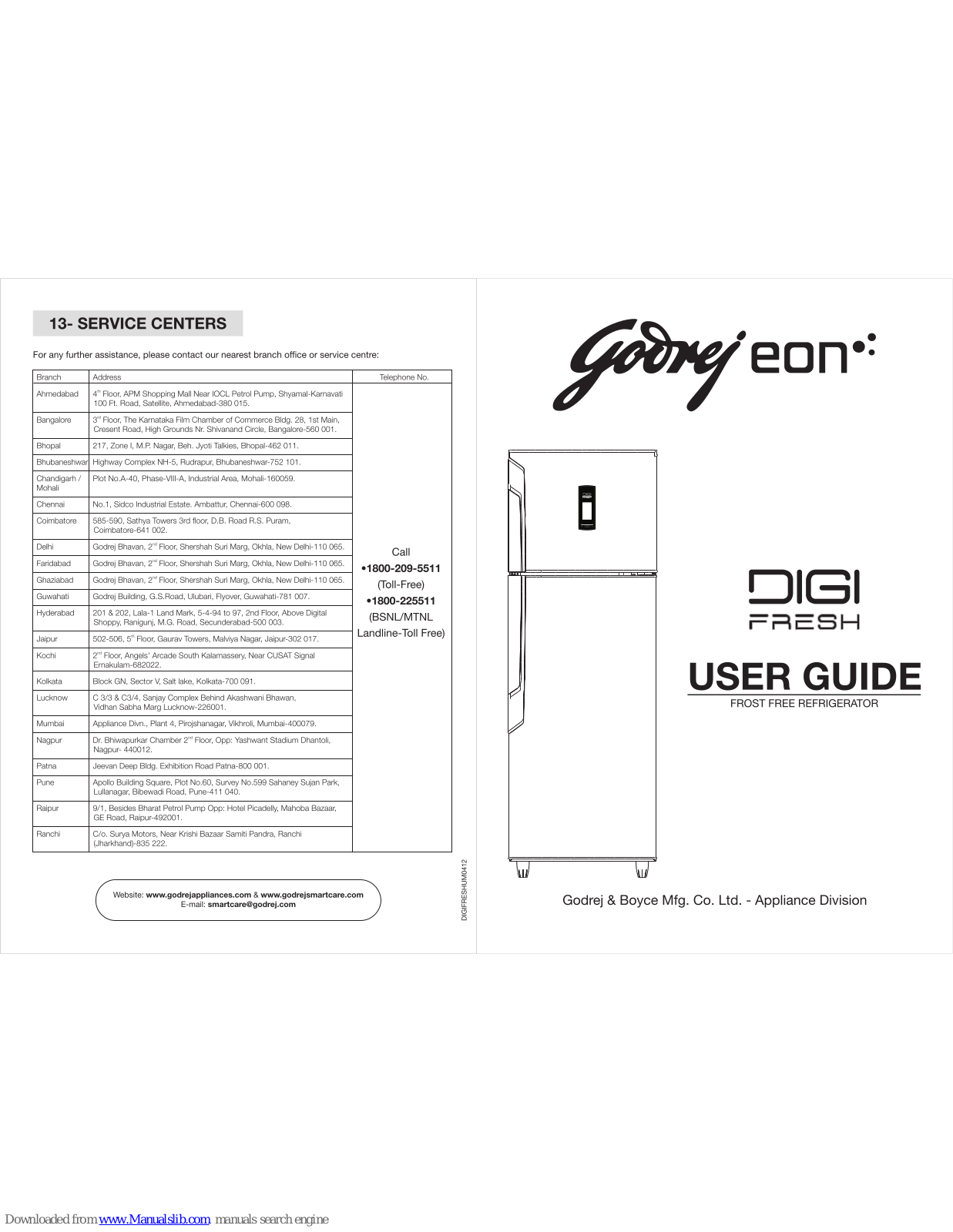 Godrej Digi Fresh User Manual