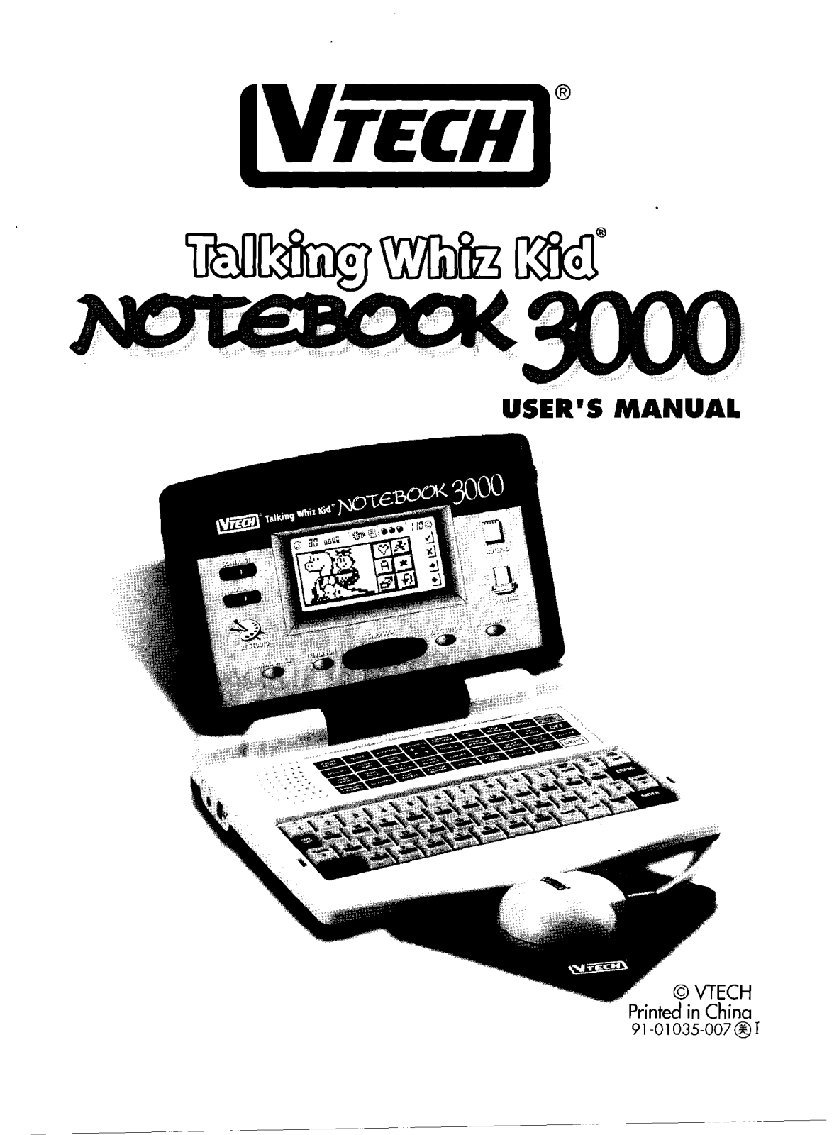 VTech TALKINGWHIZKID NOTEBOOK3000 User Manual