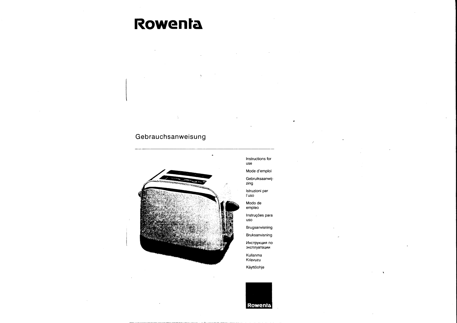 ROWENTA TP 035 User Manual