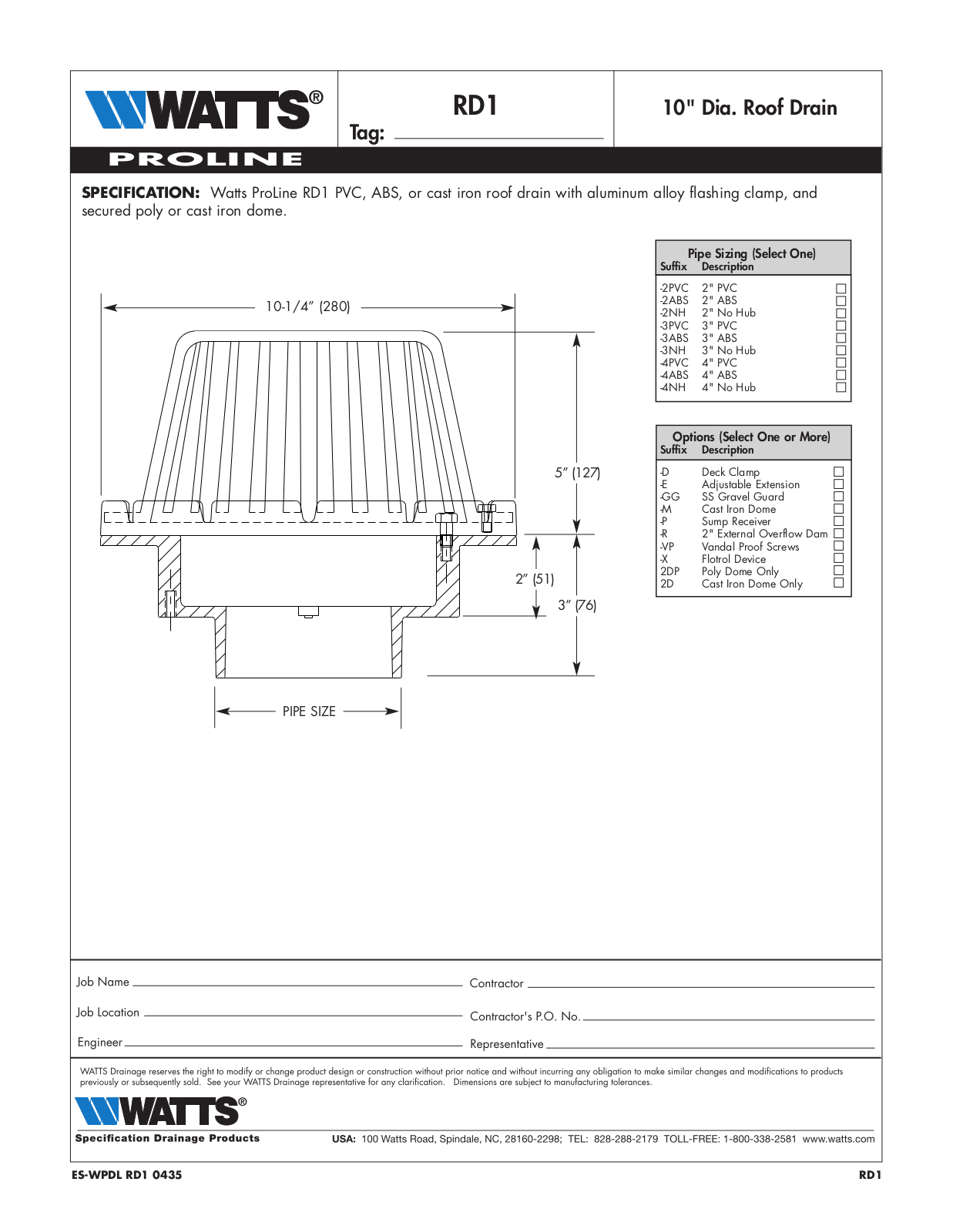 Watts RD1 User Manual