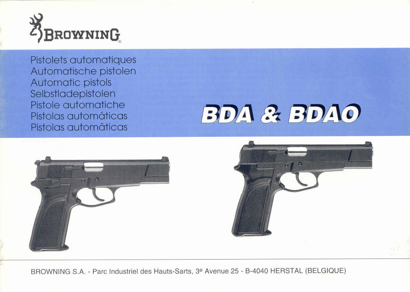 browning bda, bdao User Guide