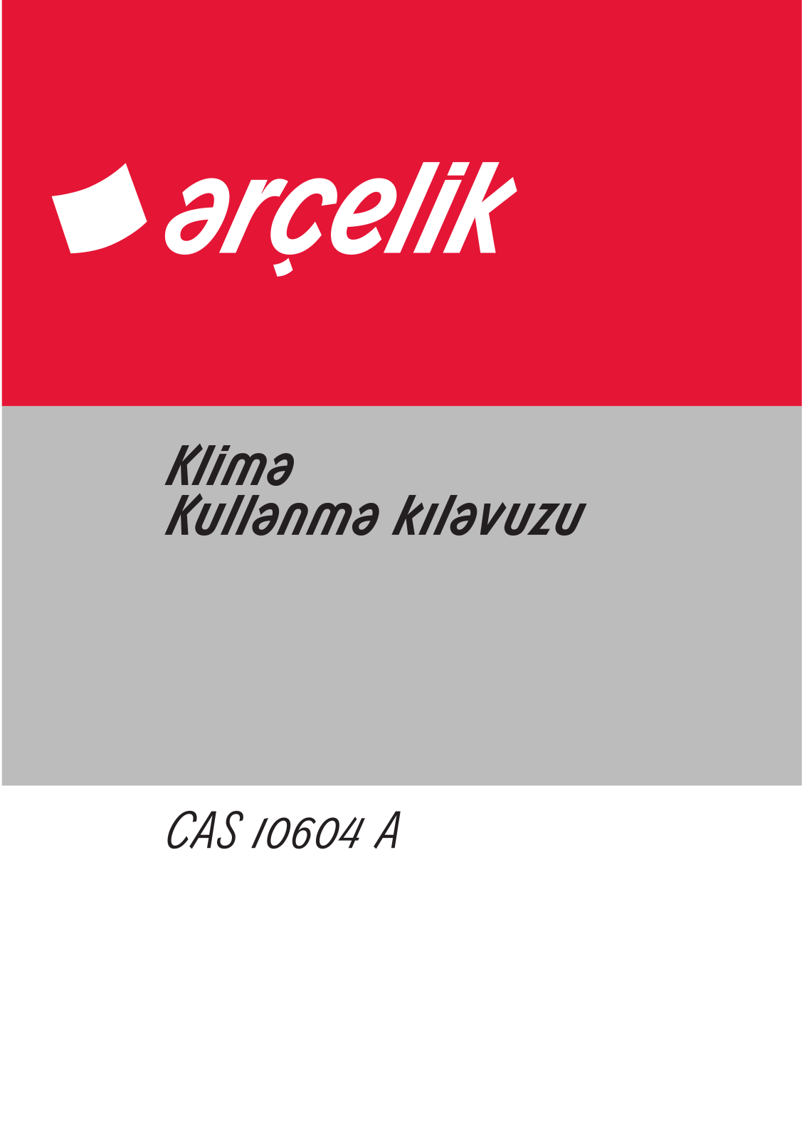 Arçelik CAS10604A User manual