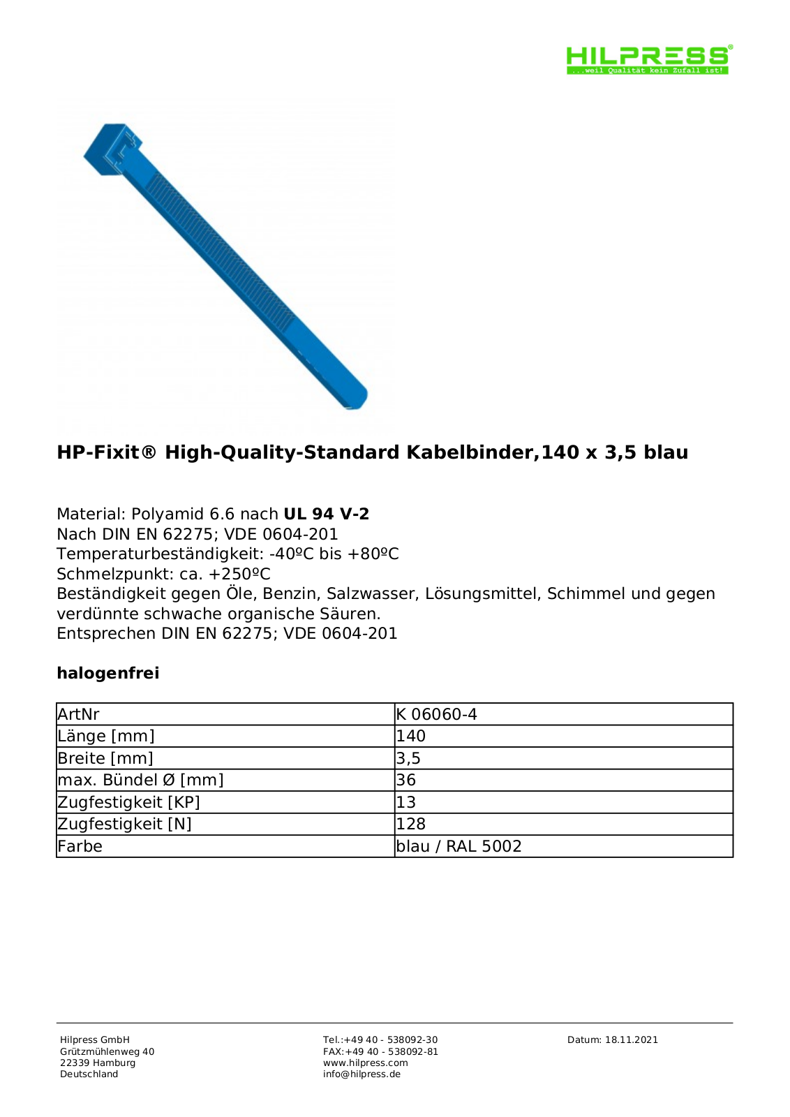 HILPRESS H-P 06060-4 Datasheet - ManualMachine.com