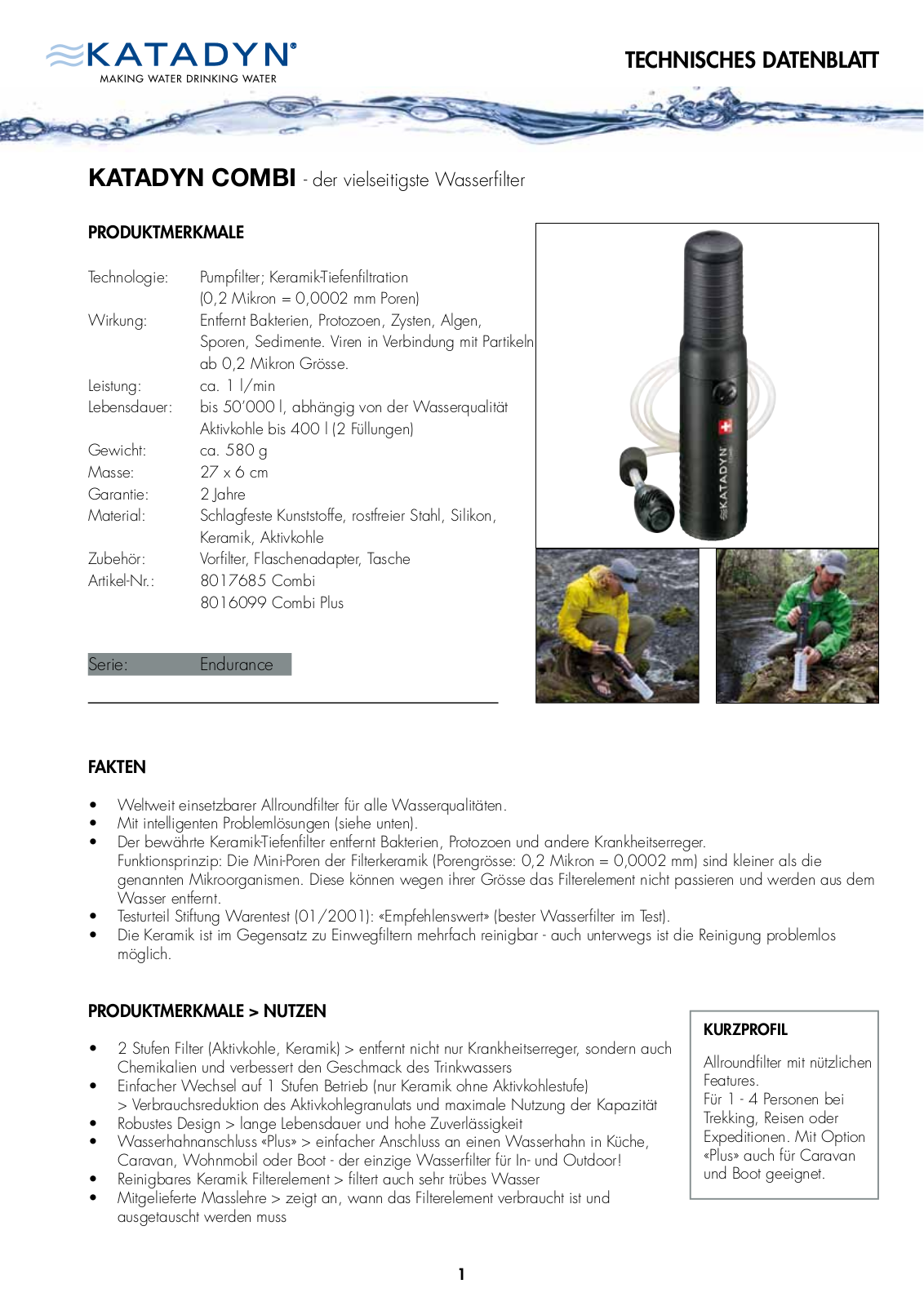 Katadyn COMBI User Manual