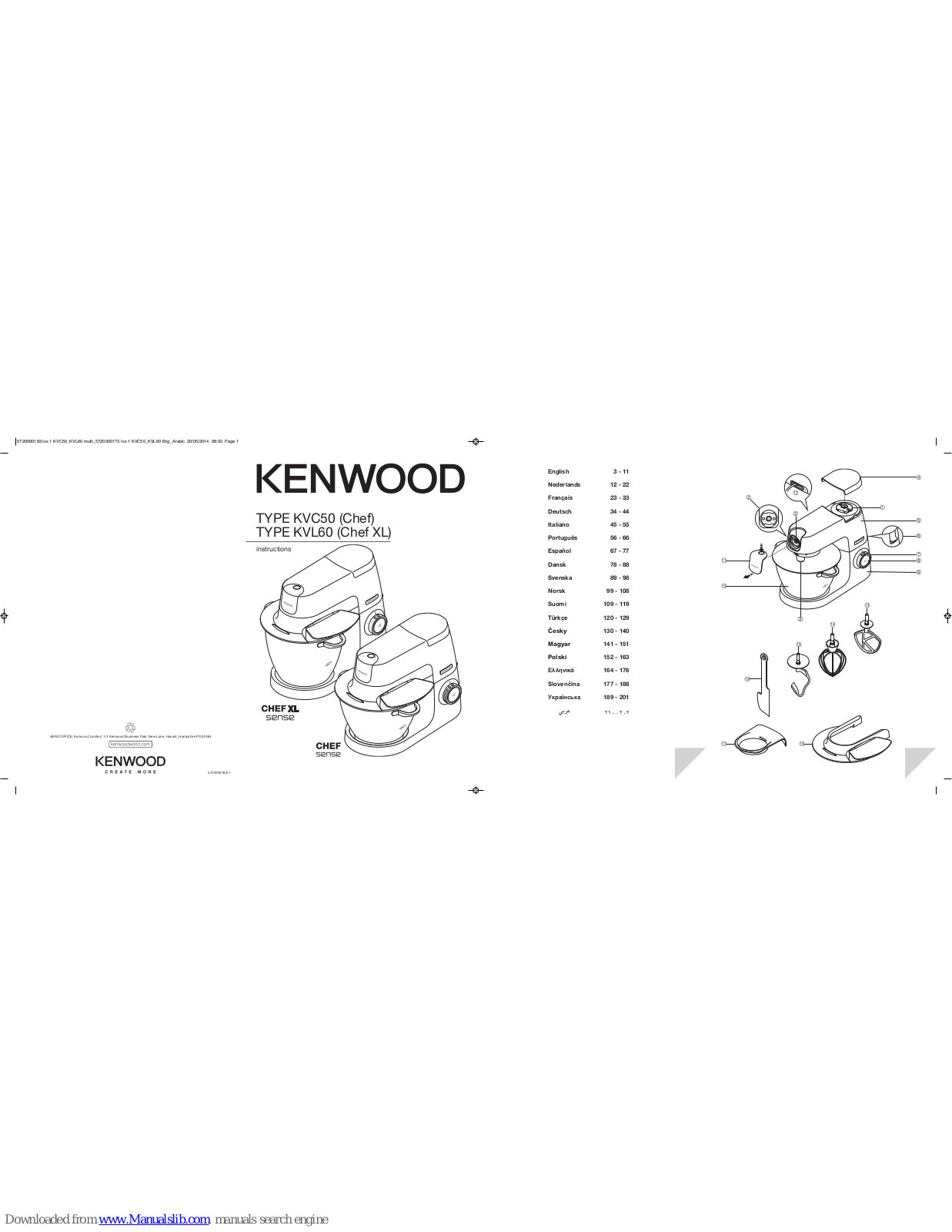 Kenwood CHEF XL SENSE, CHEF SENSE User Manual