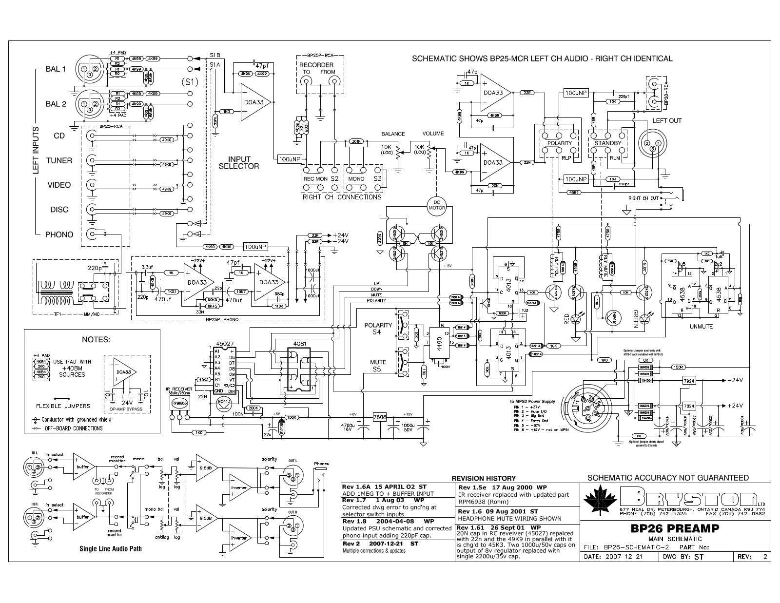 Bryston bp 26 schematic