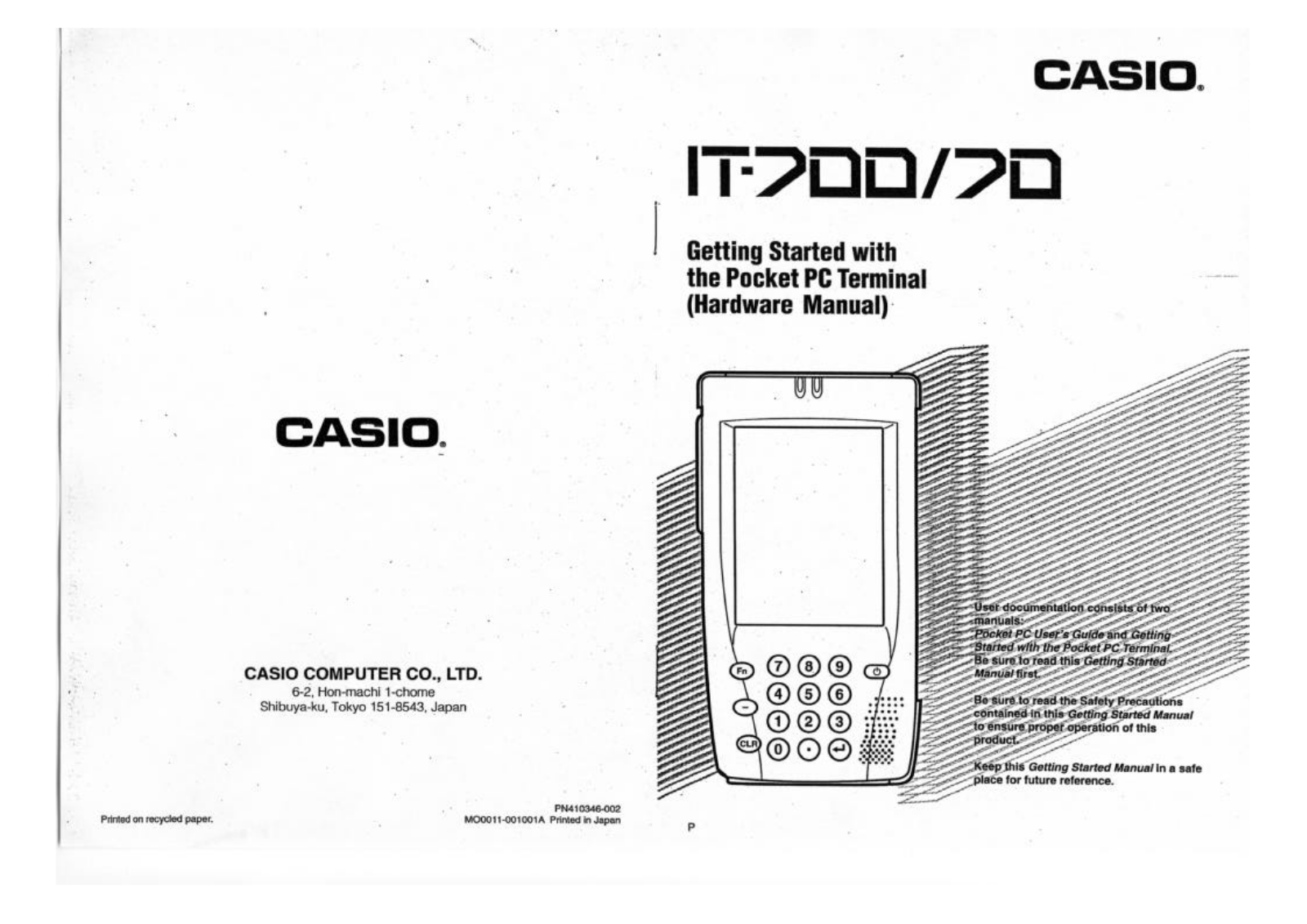 Casio Computer Co IT700M30RC Users Manual