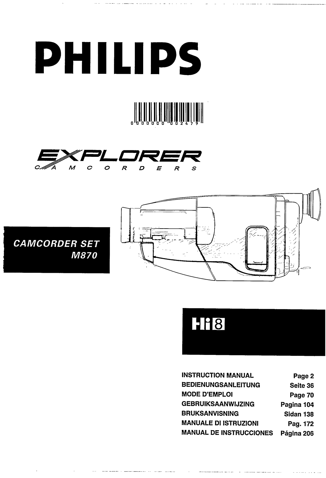 Philips M870/21, M870 User Manual