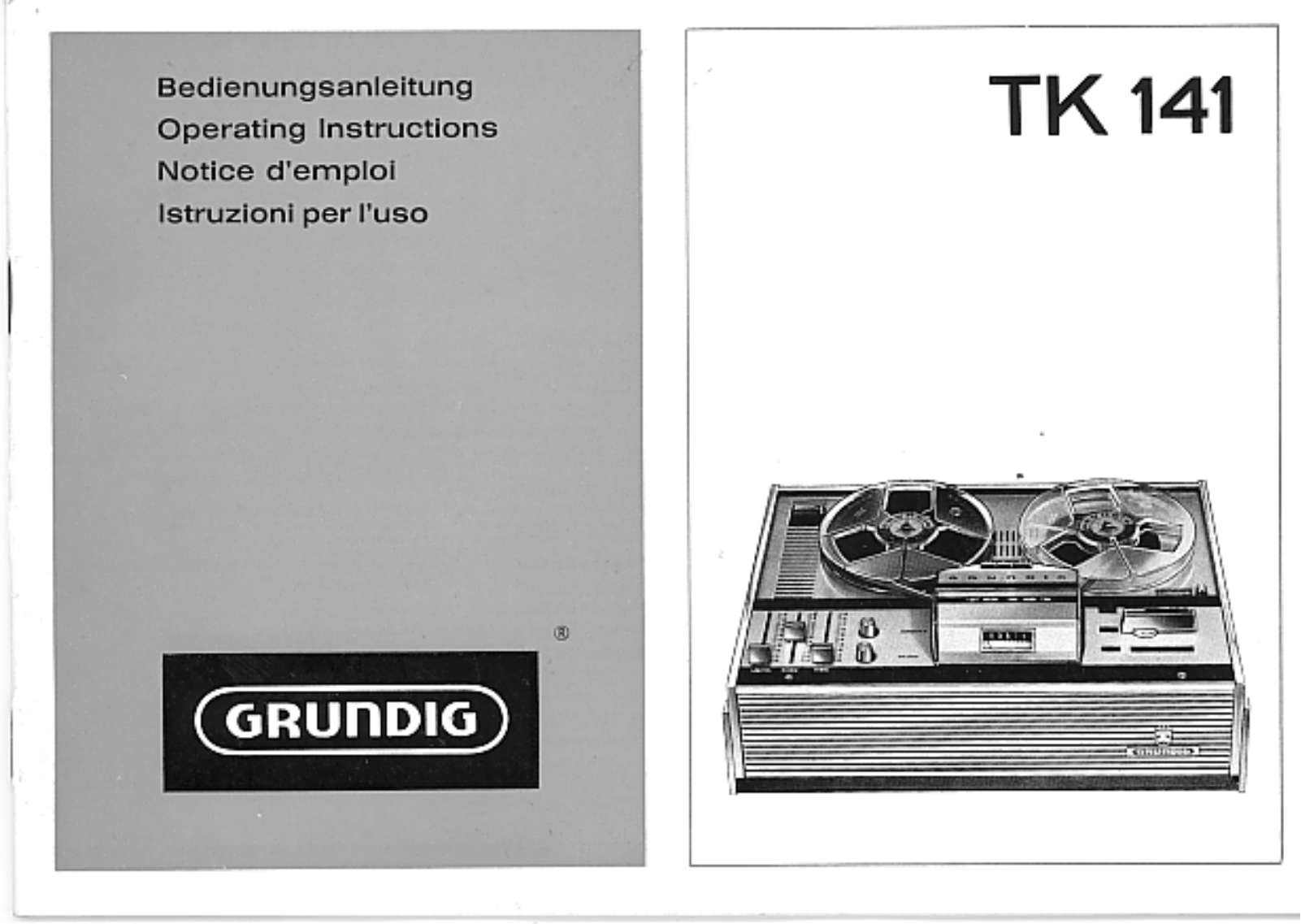 Grundig TK-141 Owners Manual