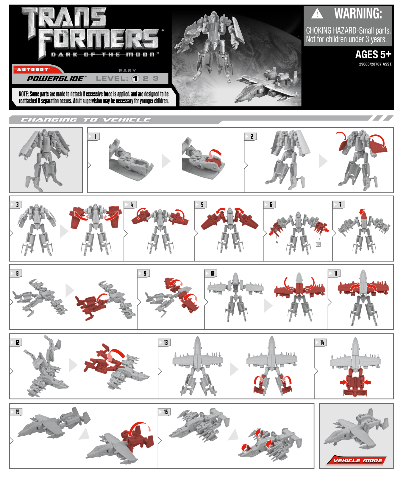 HASBRO TRANSFORMERS Commander Class POWERGLIDE User Manual