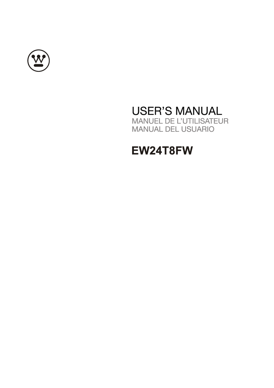 Westinghouse Digital EW24T8FW User Manual