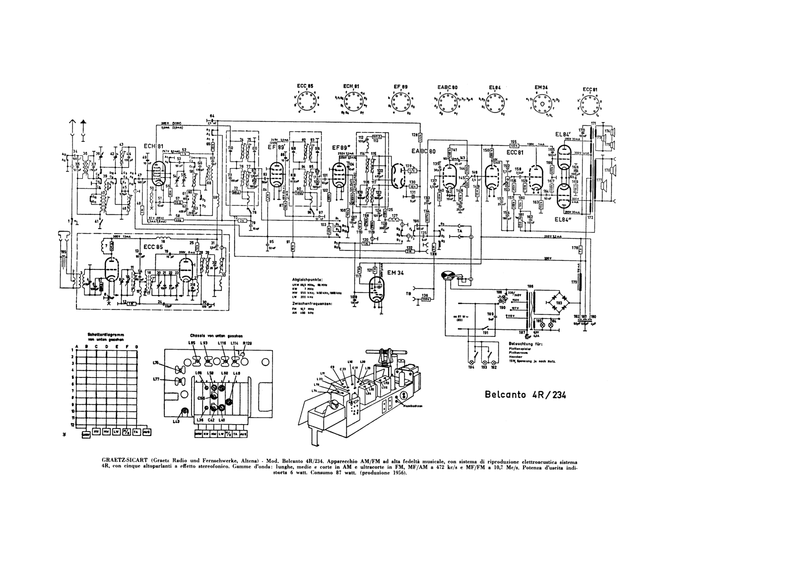 Graetz belcanto 4r 234 schematic