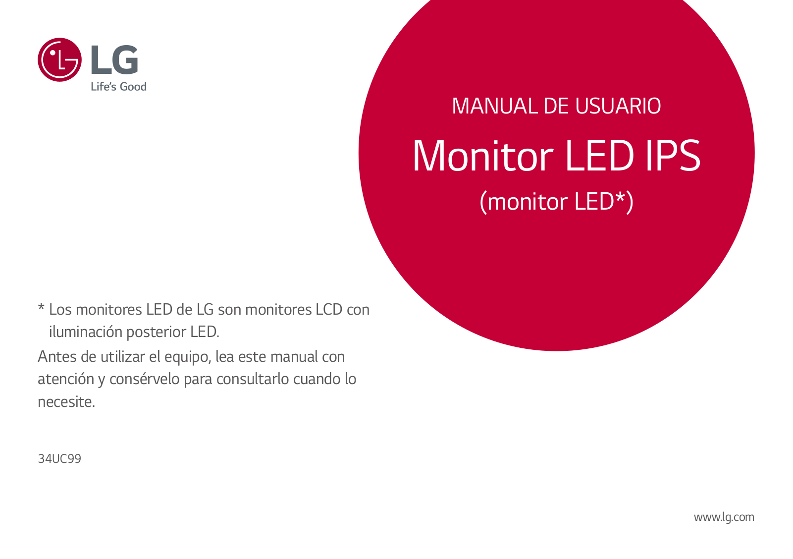 LG 34UC99-W User Manual